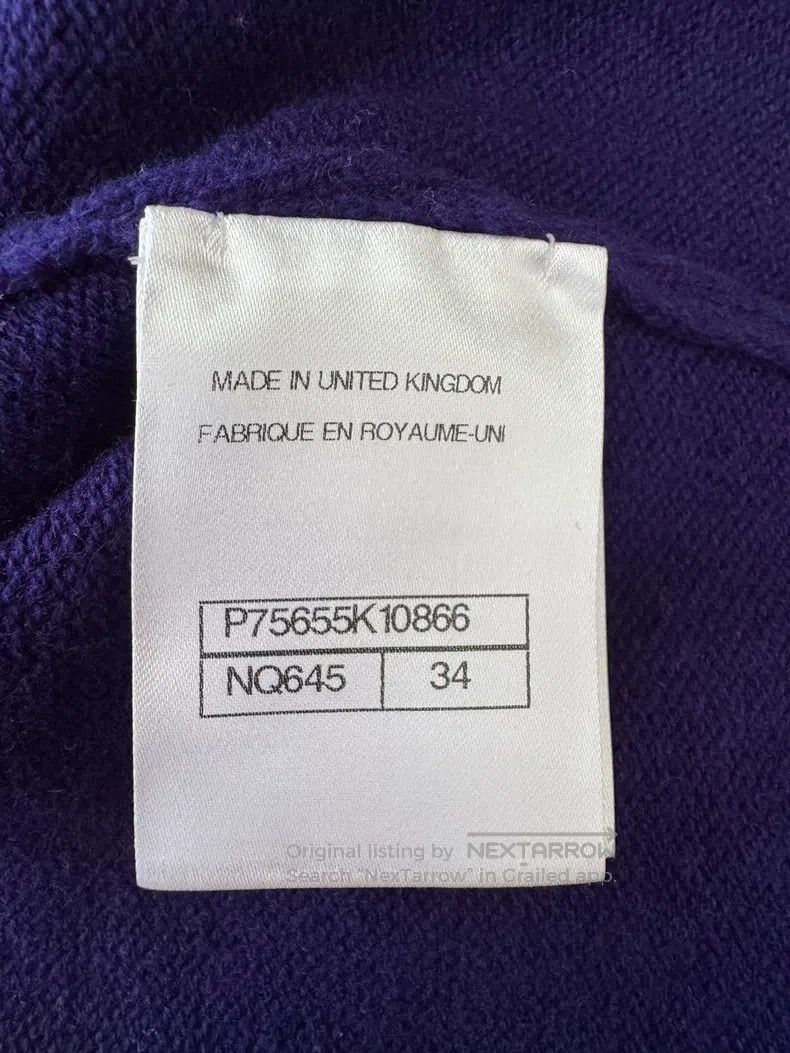 Chanel Chanel 23B blue and purple round-neck cardigan long sleeve Size XXS / US 00 / IT 34 - 6 Thumbnail