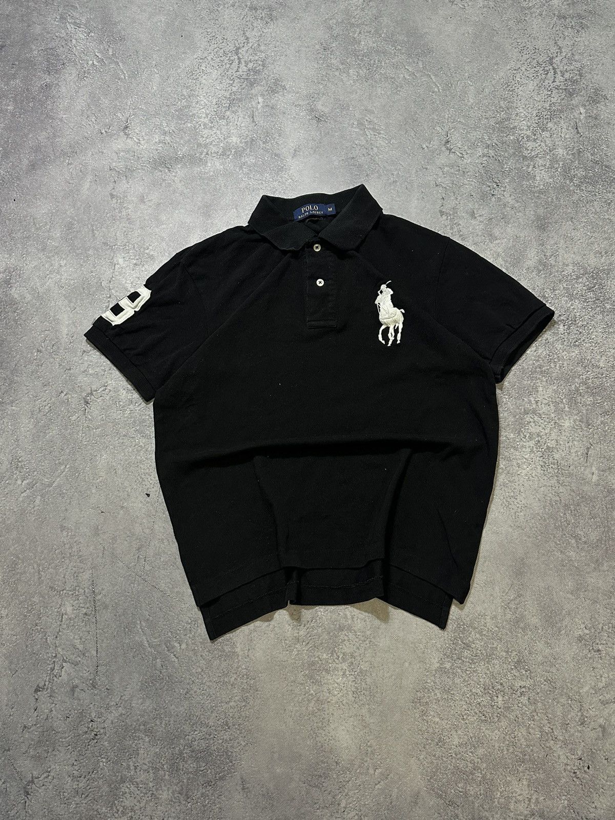 Polo Ralph Lauren ビッグポニー ポロシャツ 黒 チーフキーフ Polo Ralph Lauren ビッグポニー 刺繍 ブラック チーフキーフ