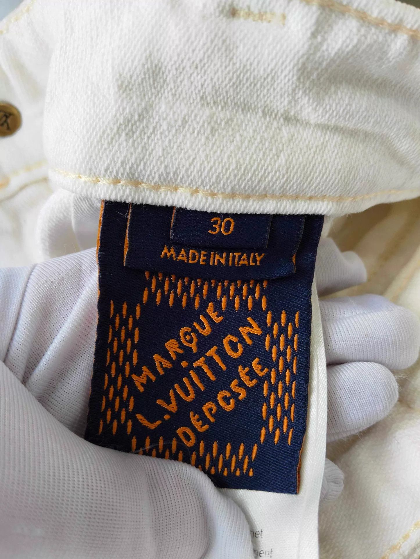 Louis Vuitton LV Damier Embroidered Leather Patch Denim Pants 30 Size US 30 / EU 46 - 6 Thumbnail