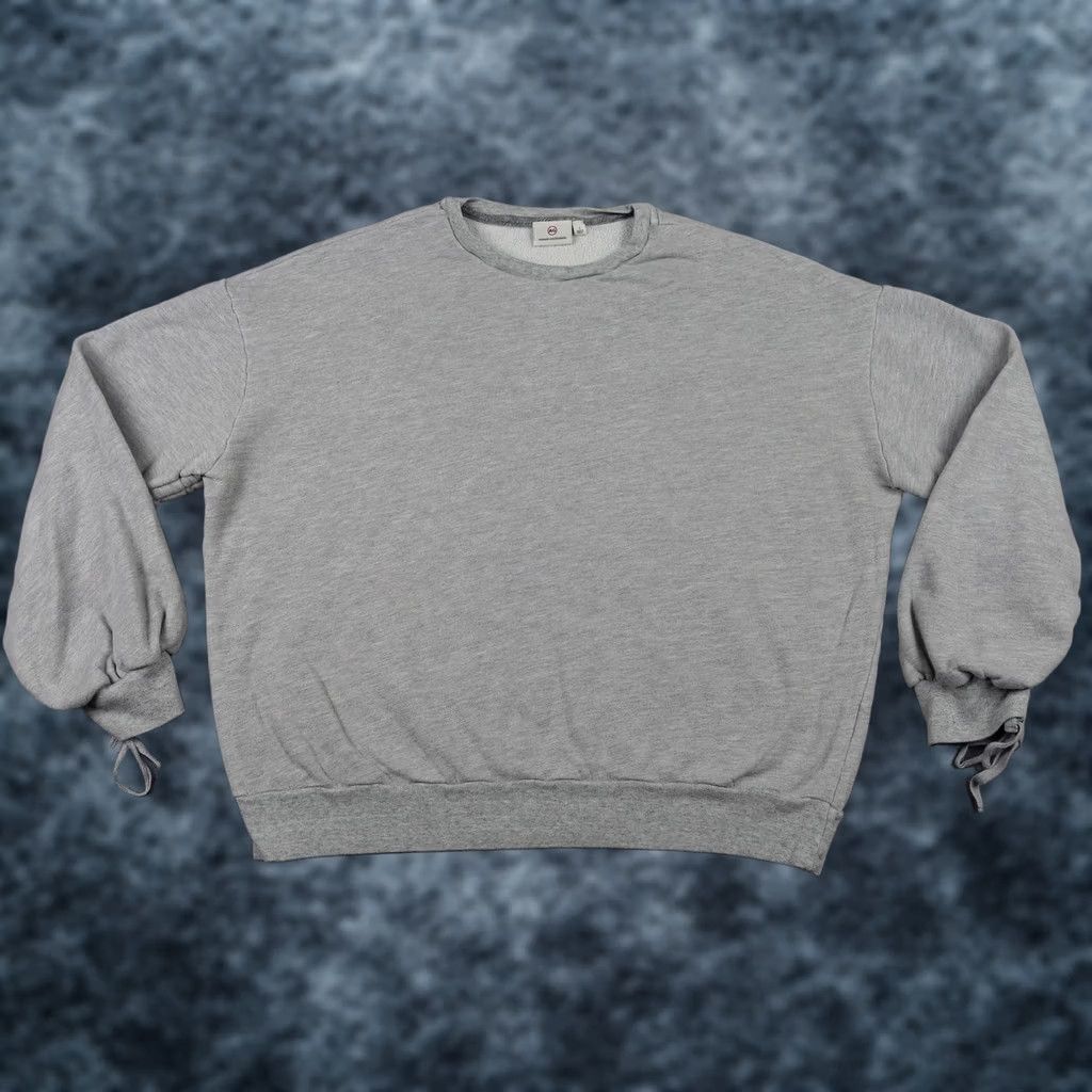Vintage AG Adriano Goldschmied Sweatshirt Womens L Gray Balloon Sleeve Fleece Cozy Pullover Crew Neck Size L / US 10 / IT 46 - 1 Thumbnail