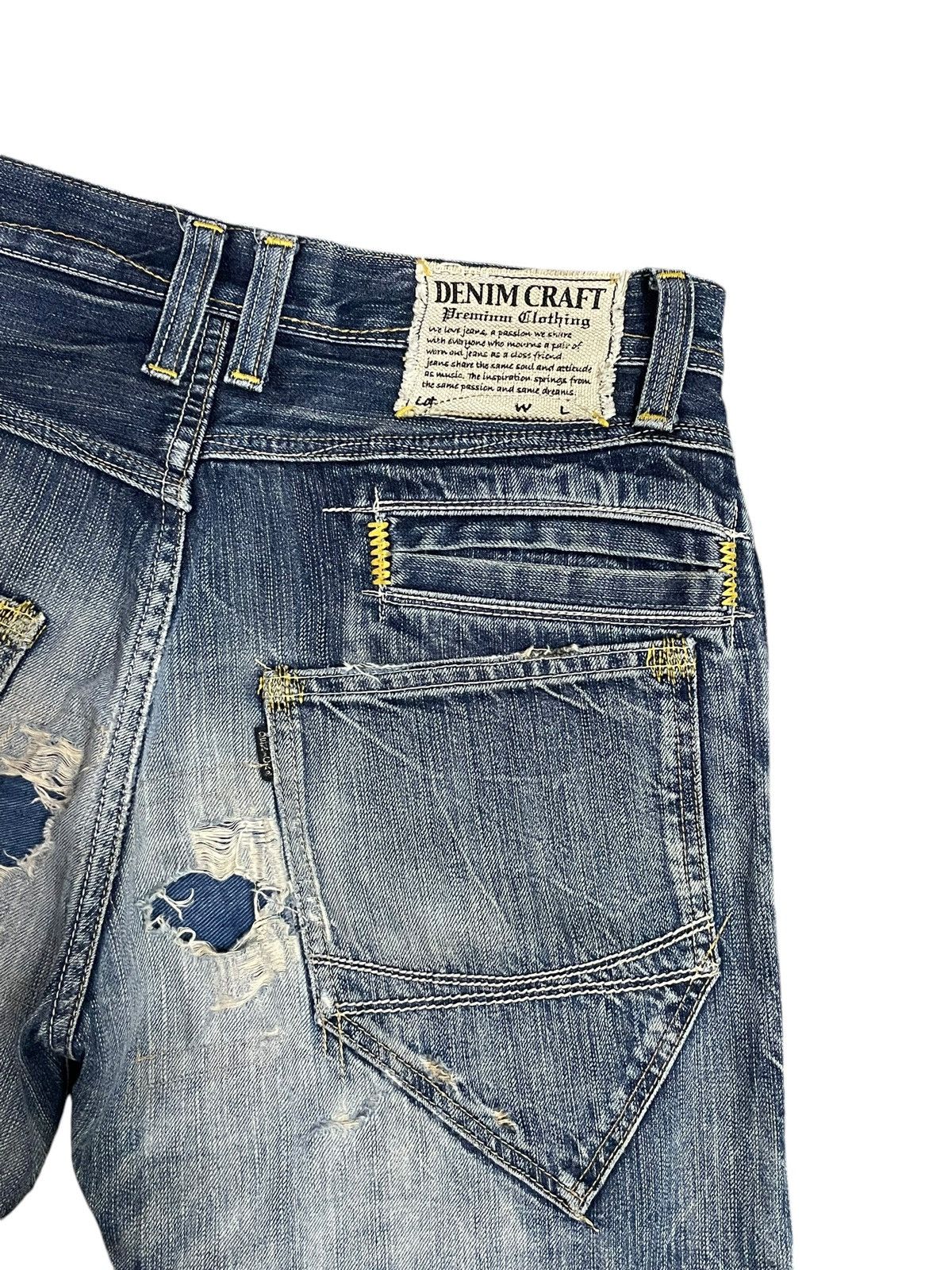 Kapital Vintage Denim Craft Crazy Pocket Design Ripped Punk Jeans Size US 30 / EU 46 - 11 Thumbnail