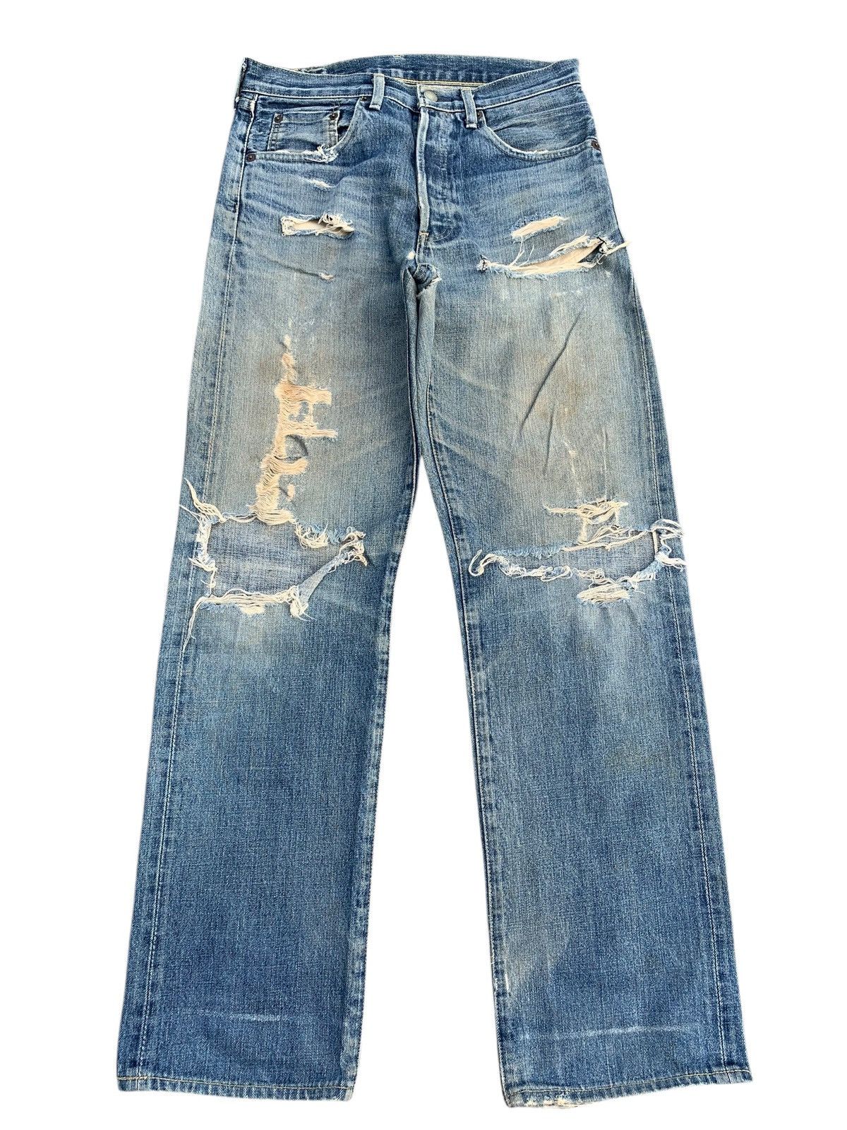 DISTRESSED VINTAGE LEVIS 503B BIG E SELVEDGE RUSTY DENIM