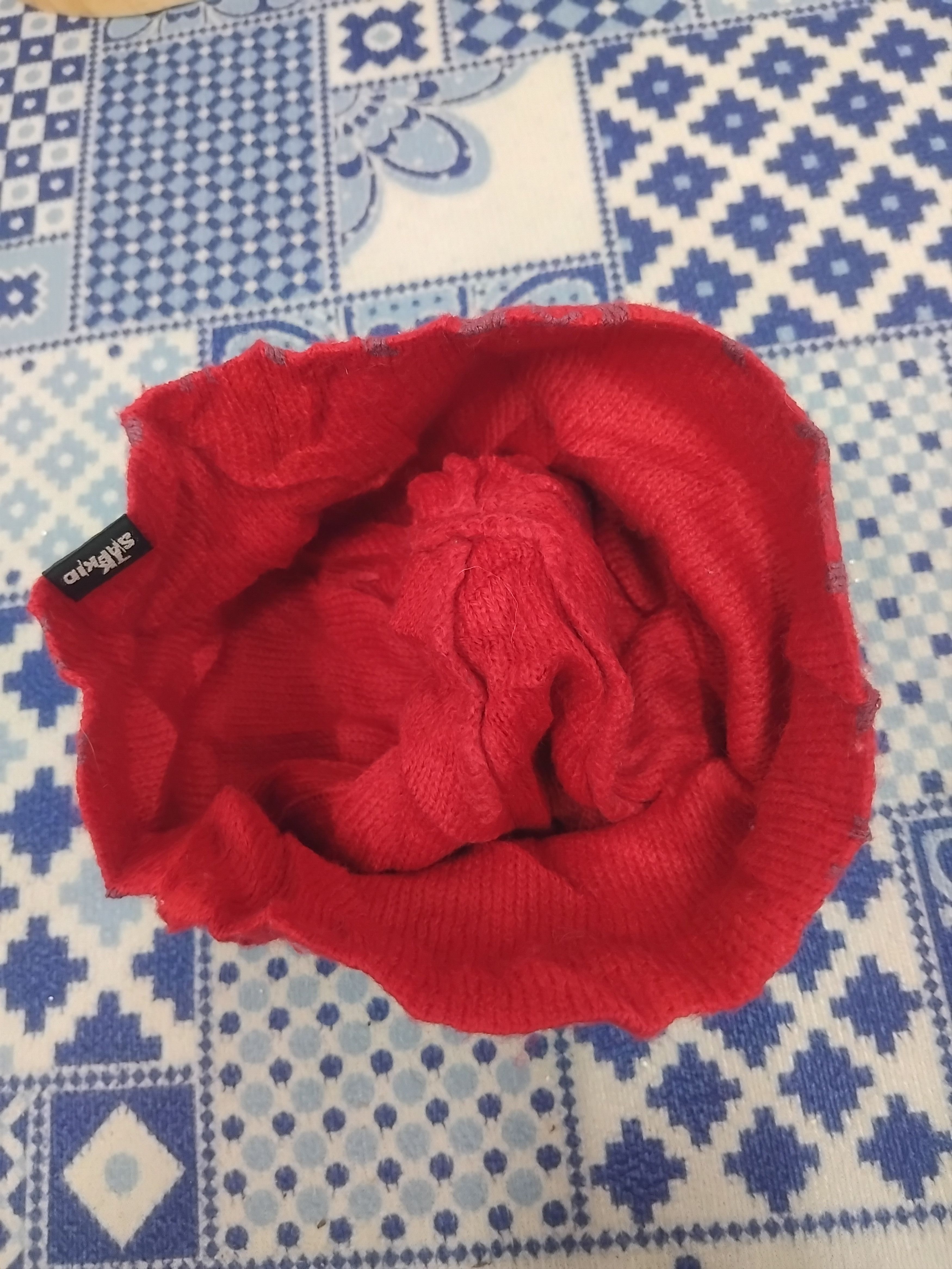 Japanese Brand 💥Tksapkid red beanie hat Size ONE SIZE - 3 Thumbnail
