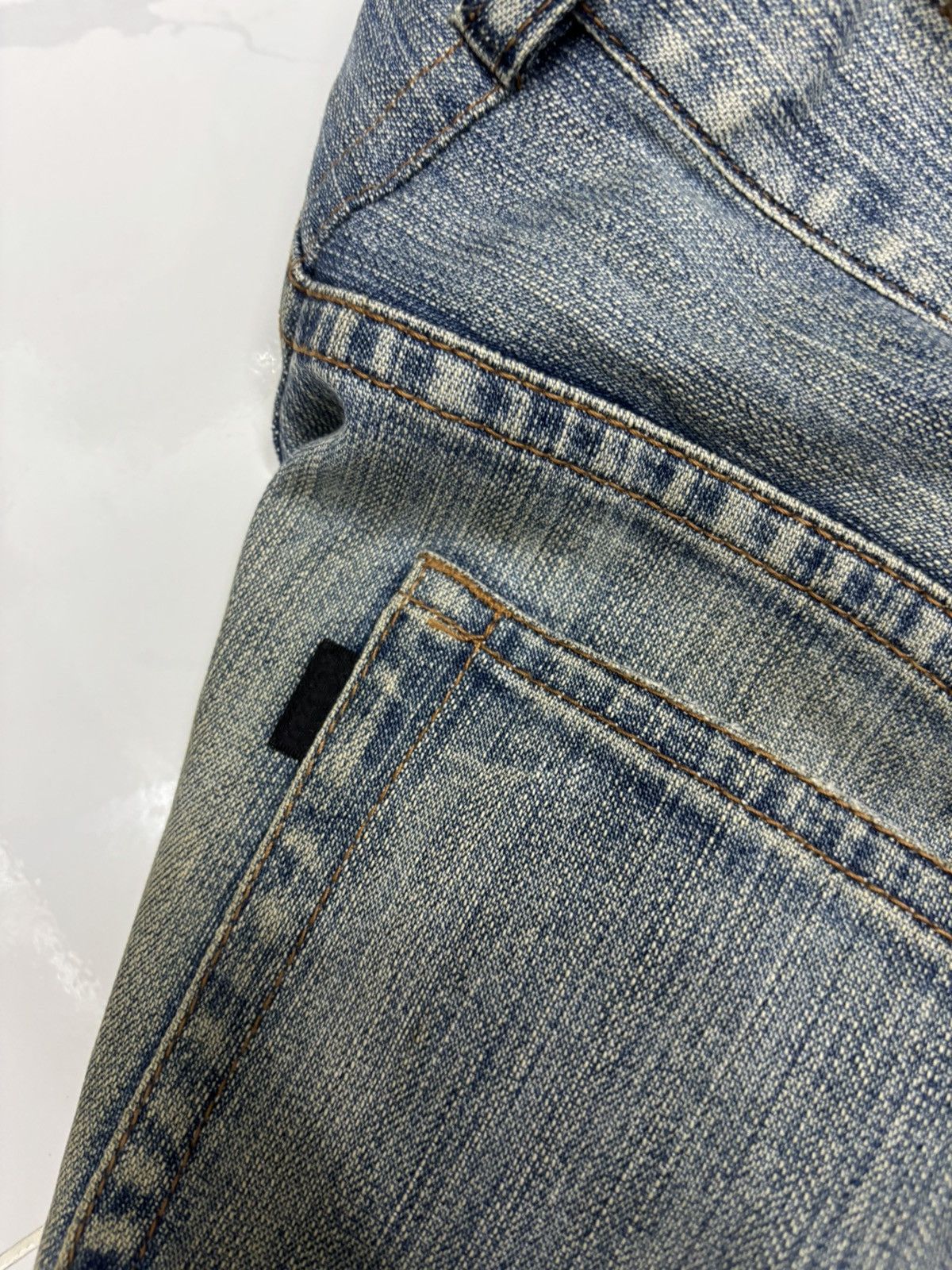 Yohji Yamamoto 🔥D’URBAN RUSTY DENIM MUD WASH LOOSE FIT JEANS Size US 32 / EU 48 - 11 Thumbnail