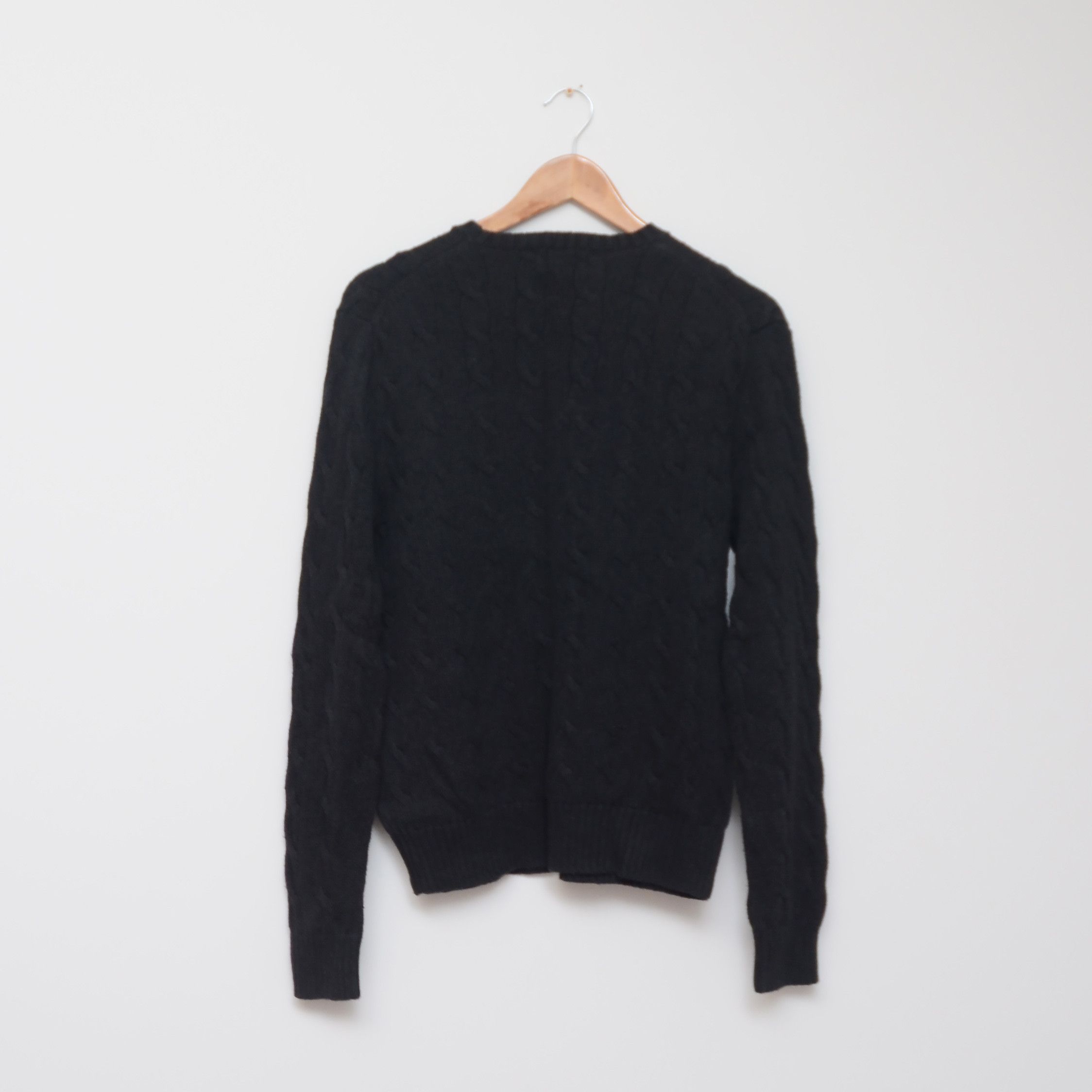 Polo Ralph Lauren Polo Ralph Lauren Unisex Black Cable Knit Sweater Jumper Size US XS / EU 42 / 0 - 6 Thumbnail