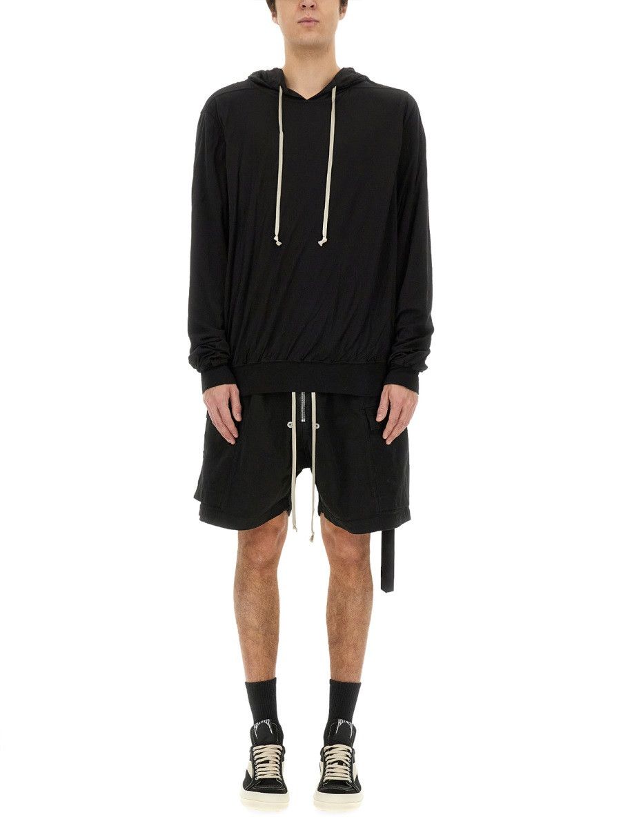 Rick Owens Drkshdw RICK OWENS DRKSHDW HOODIE - BLACK Size US S / EU 44-46 / 1 - 1 Thumbnail