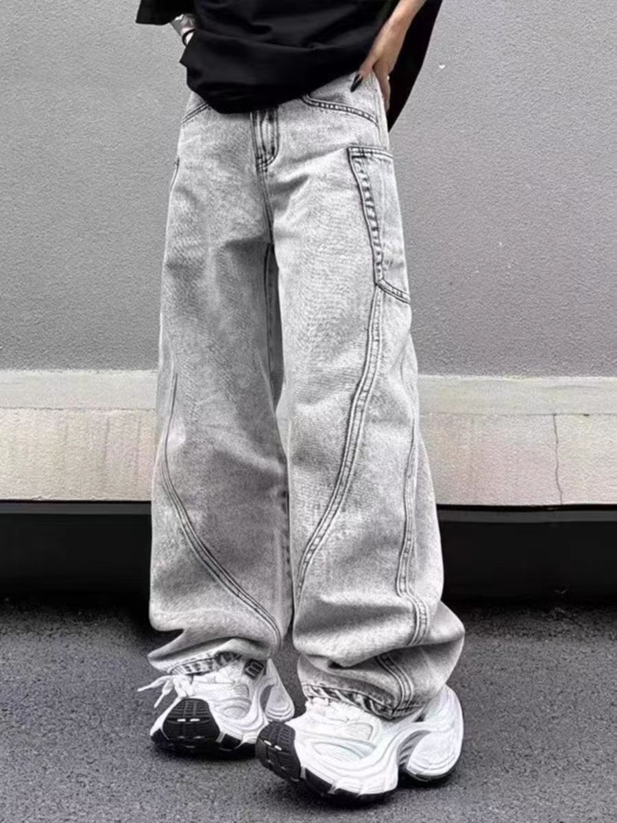 Japanese Brand × Jean Vintage Washed Straight Leg Loose Casual Jeans Size US 33 - 1 Thumbnail