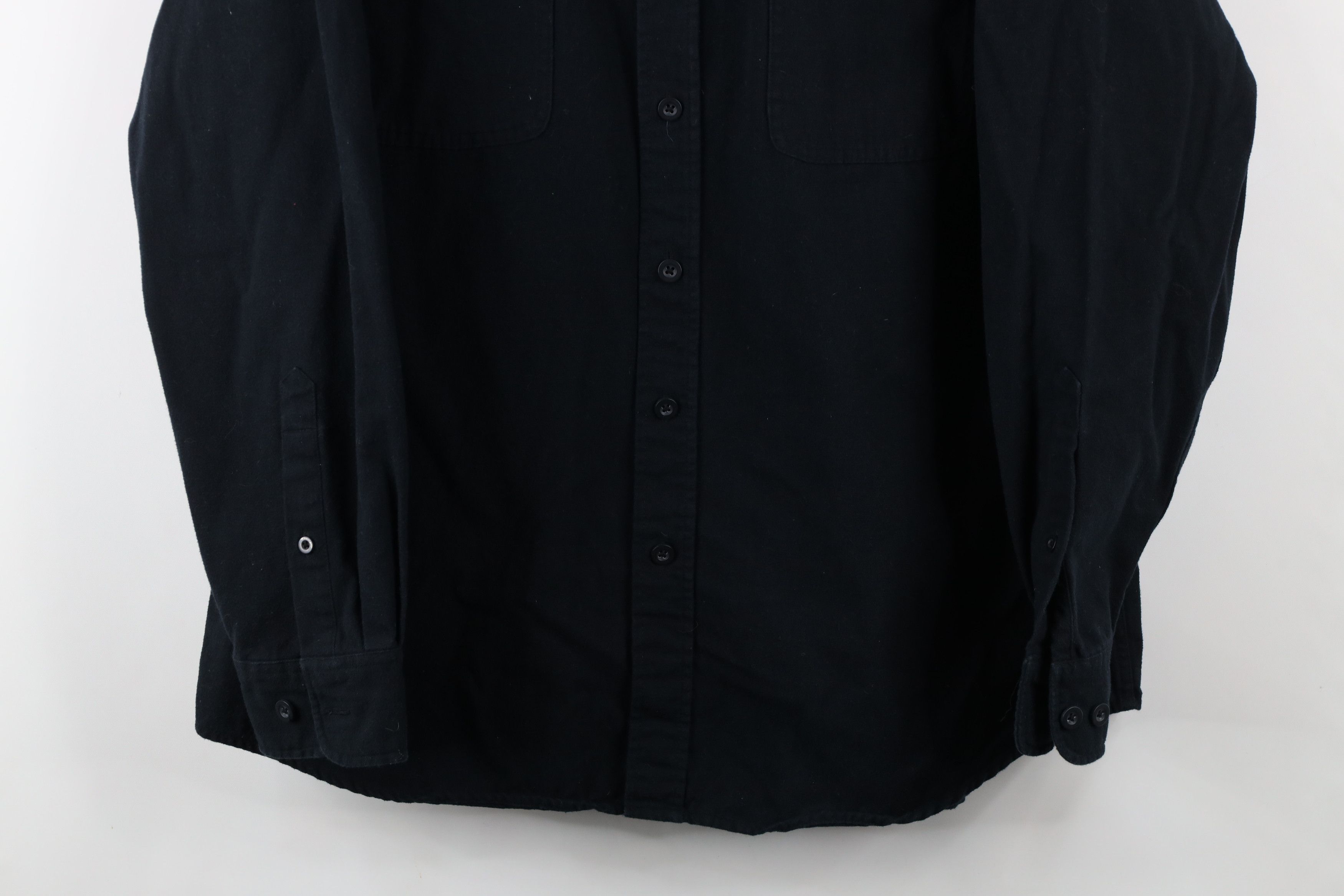 Vintage Vintage 90s Streetwear Heavyweight Canvas Button Shirt Black Size US L / EU 52-54 / 3 - 3 Thumbnail