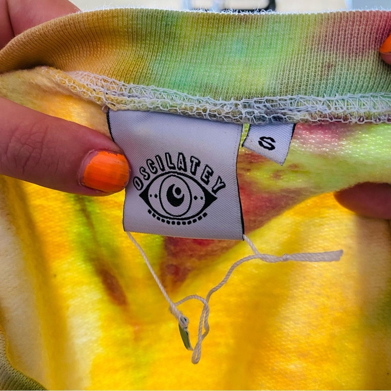 Vintage VINTAGE Yellow Pink Green Rainbow Tie Dye Crew Sweatshirt Size S / US 4 / IT 40 - 6 Thumbnail