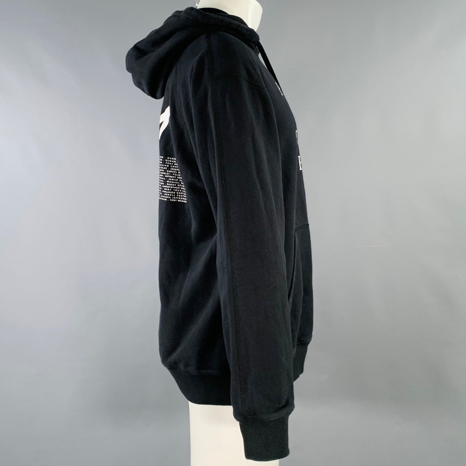 Reigning Champ REIGNING CHAMP M Black White Logo Cotton Hooded Sweatshirt Size US M / EU 48-50 / 2 - 2 Thumbnail