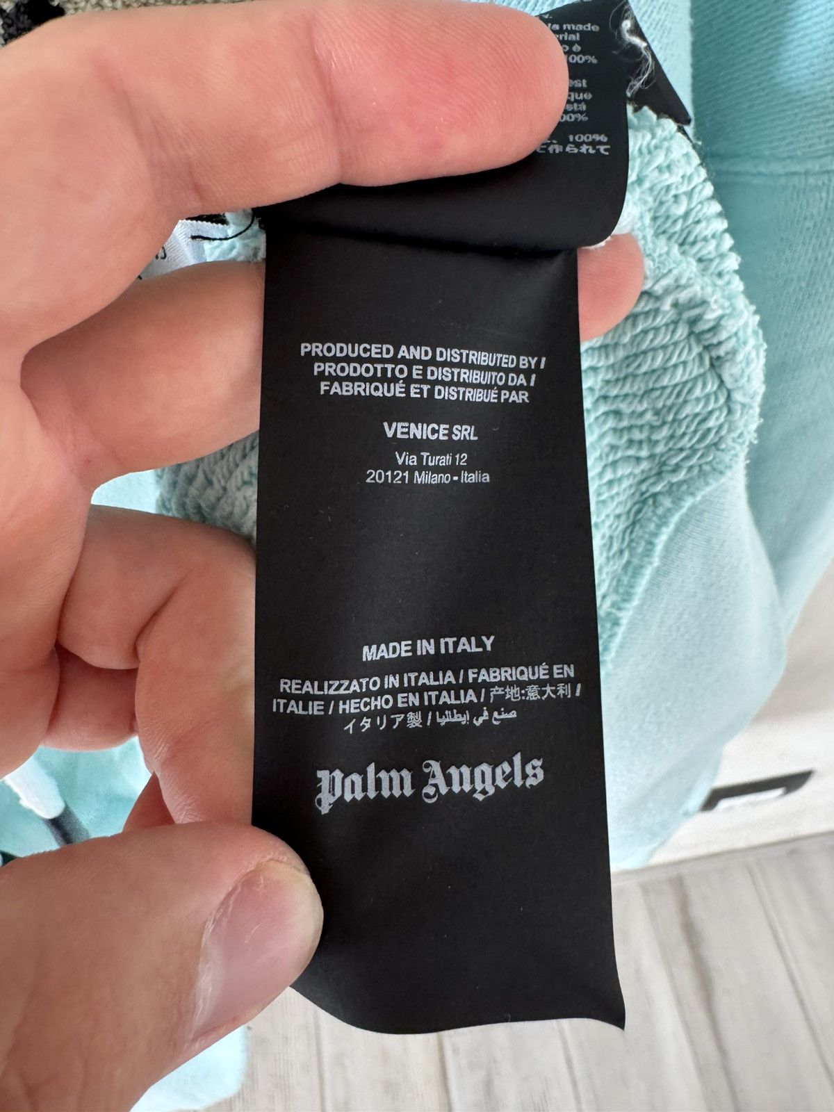 Palm Angels Palm Angels Kill the Bear Popover Hoodie-Turquoise/Blu Size US M / EU 48-50 / 2 - 12 Thumbnail