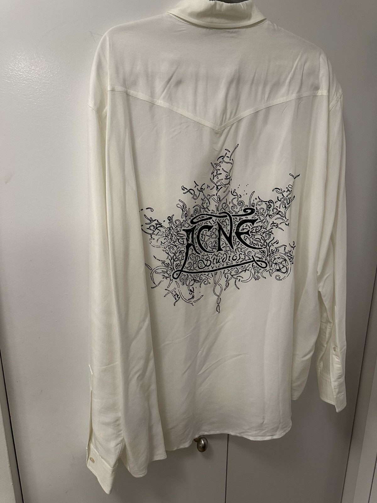 Acne Studios Sandrok Fluid Viscose Western Shirt, size 52 Size US XL / EU 56 / 4 - 7 Thumbnail