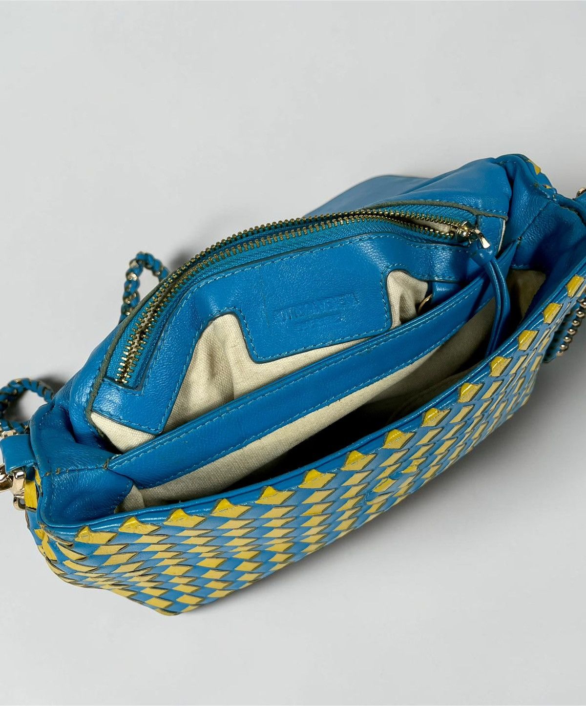 Bottega Veneta Bottega Veneta Two-Tone Blue&Yellow Intrecciato Leather Bag Size ONE SIZE - 6 Thumbnail