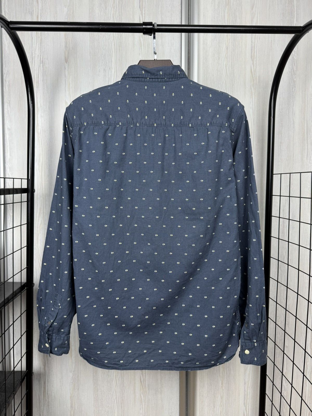 Allsaints Allsaints Casual Shirt Blue Alnico Long Sleeve Linen Cotton Size US L / EU 52-54 / 3 - 8 Thumbnail