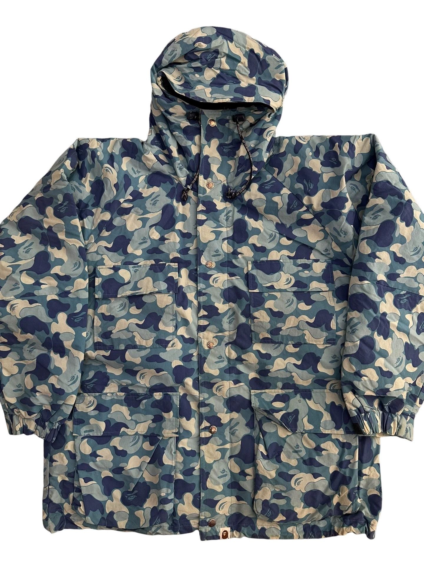 Bape BAPE Blue Camo Down Jacket Size XL Size US XL / EU 56 / 4 - 1 Thumbnail