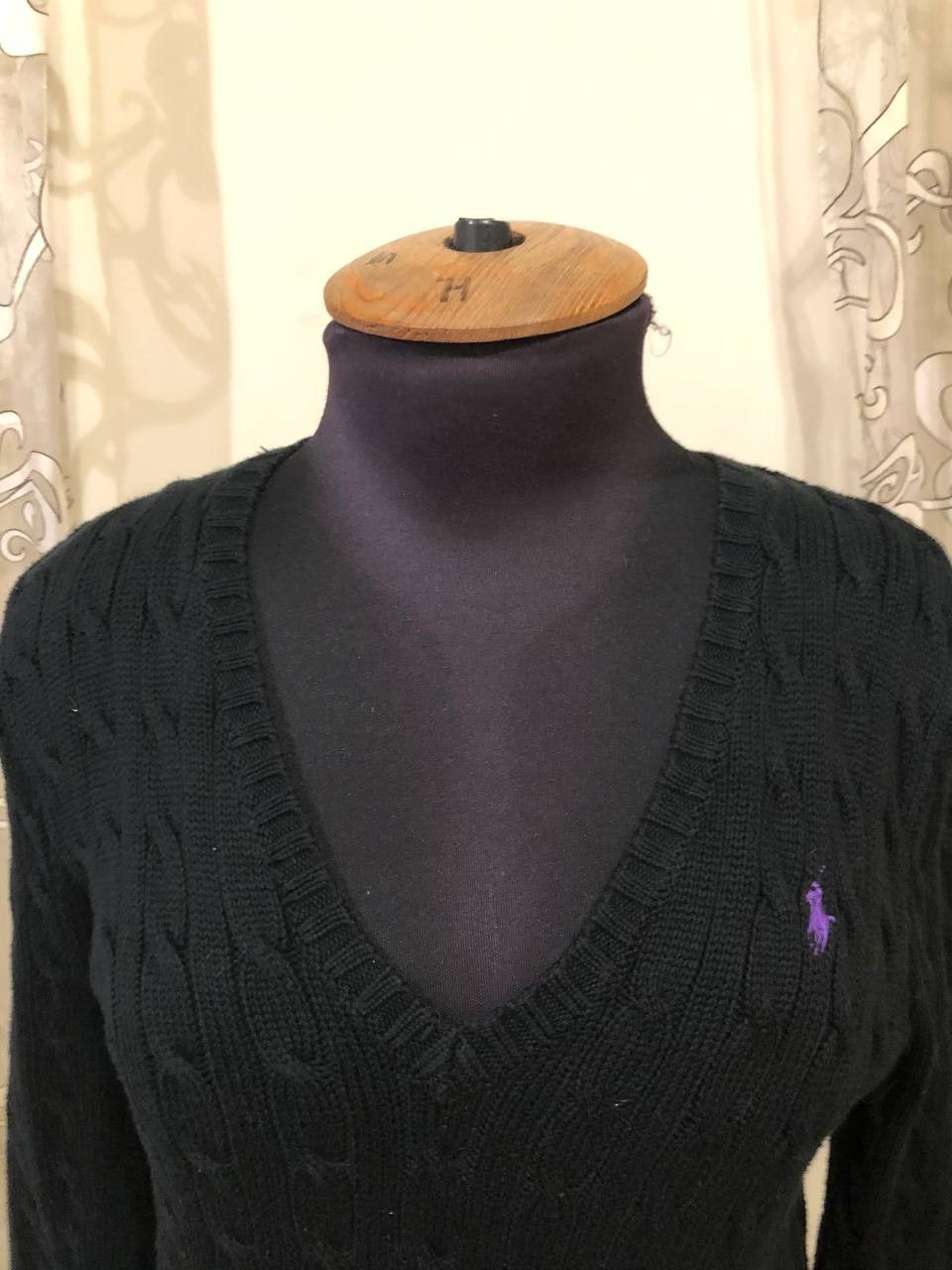 Polo Ralph Lauren Ralph Lauren Sport cable-knit V-neck sweater embroidered Size L / US 10 / IT 46 - 4 Thumbnail