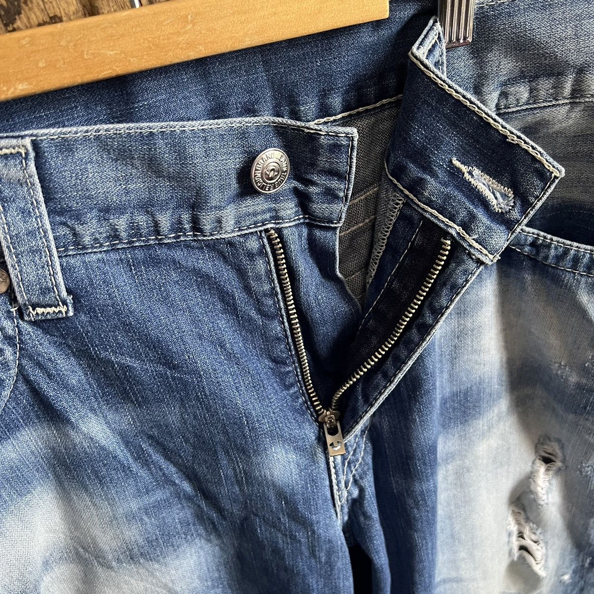 True Religion True Religion Straigt Cut Distressed Denim Jeans Size US 38 / EU 54 - 6 Thumbnail