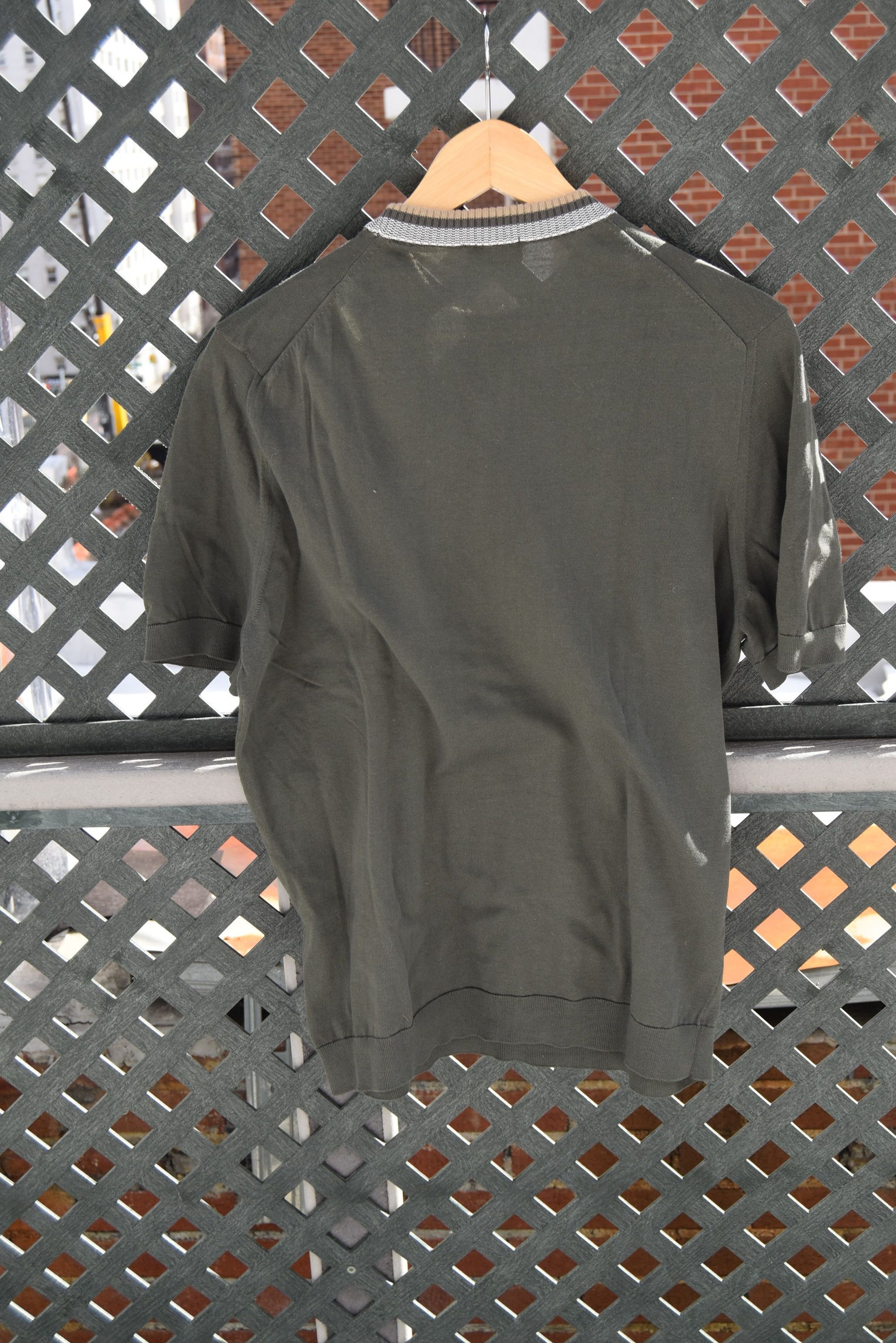 Drumohr Drumohr olive knitted short-sleeve sweater tee Size US M / EU 48-50 / 2 - 5 Thumbnail