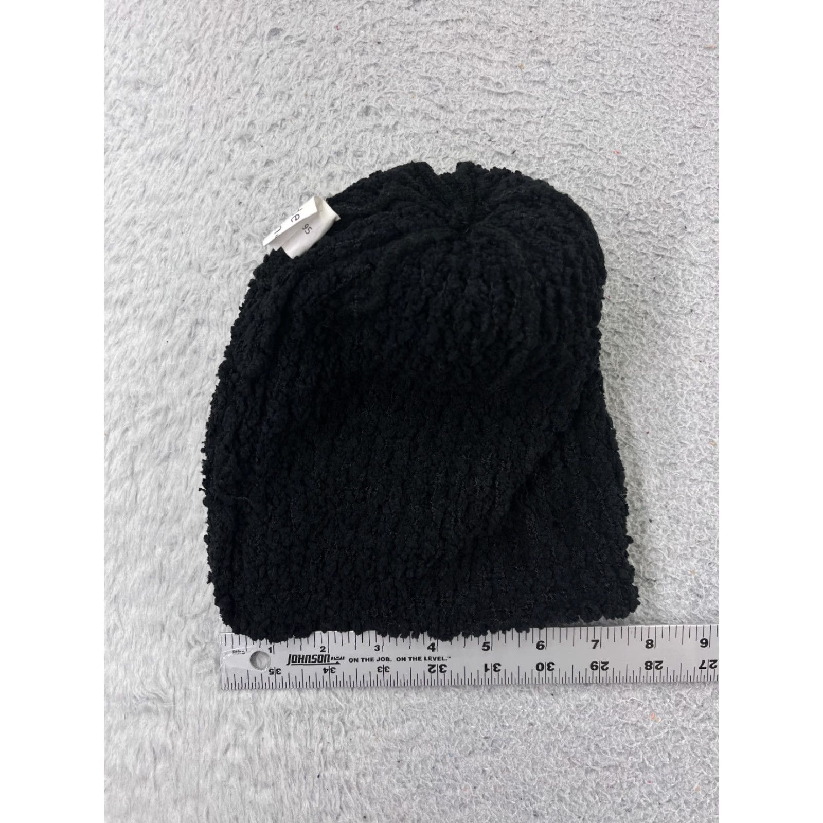 Vintage Beanie Toque Womens One Size Black Knit Polyester Faux Fur Pom Shirt? Size ONE SIZE - 6 Thumbnail
