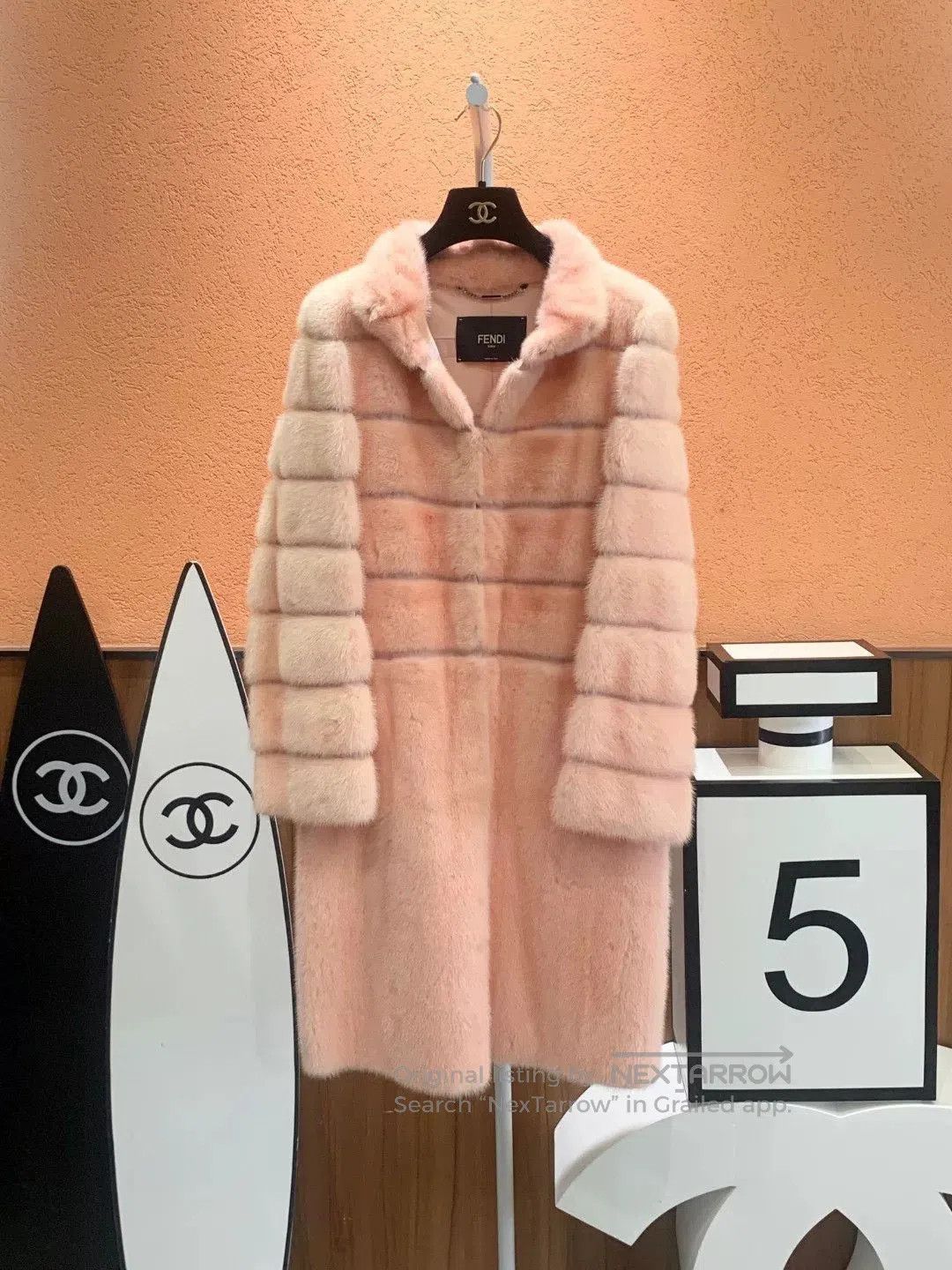 Fendi FENDI Pink Mink Fur Coat with Belt. Size US M / EU 48-50 / 2 - 3 Thumbnail