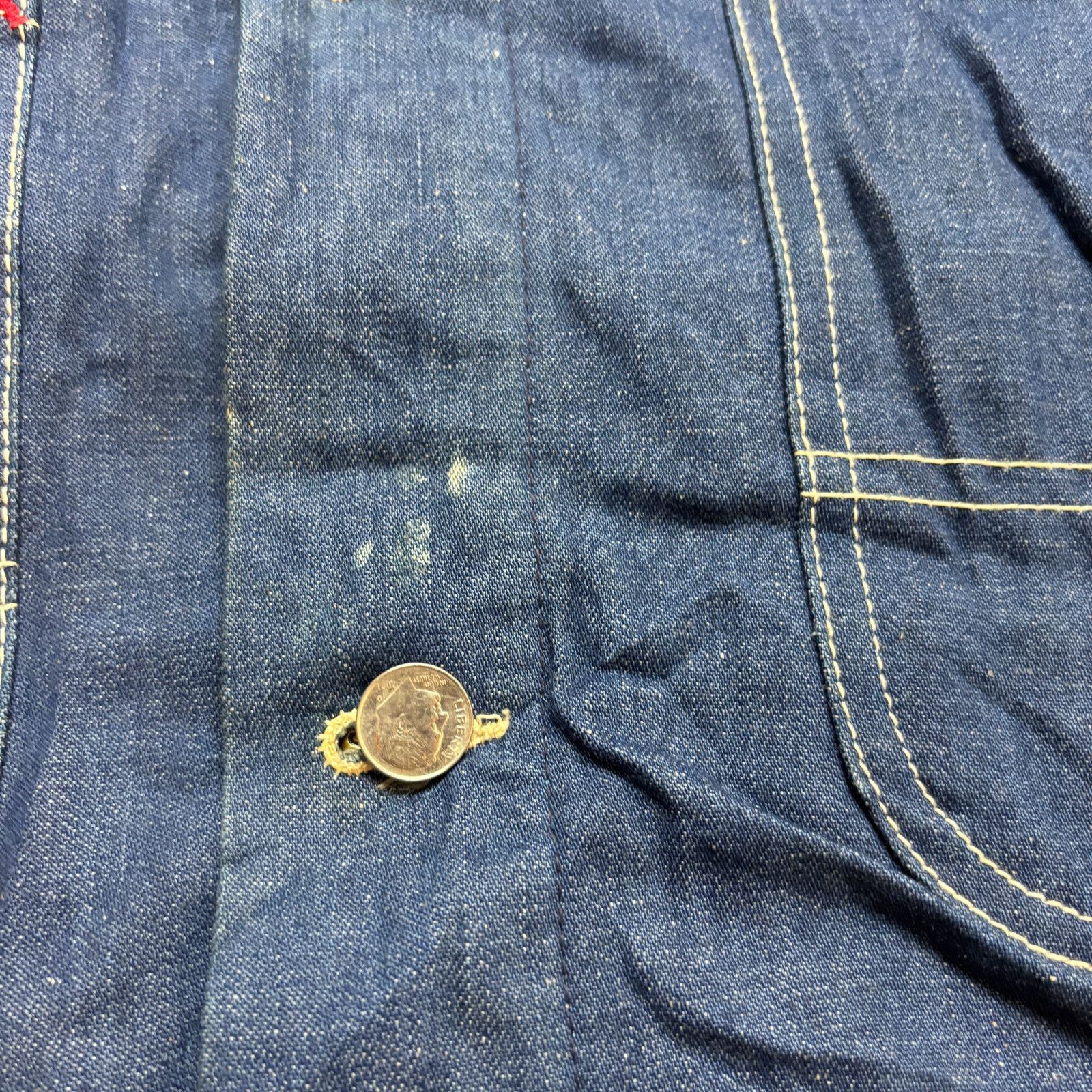 Sears × Vintage VTG 70s Sears Work Leisure Blanket Chore Denim Jacket Mens L Size US L / EU 52-54 / 3 - 10 Thumbnail