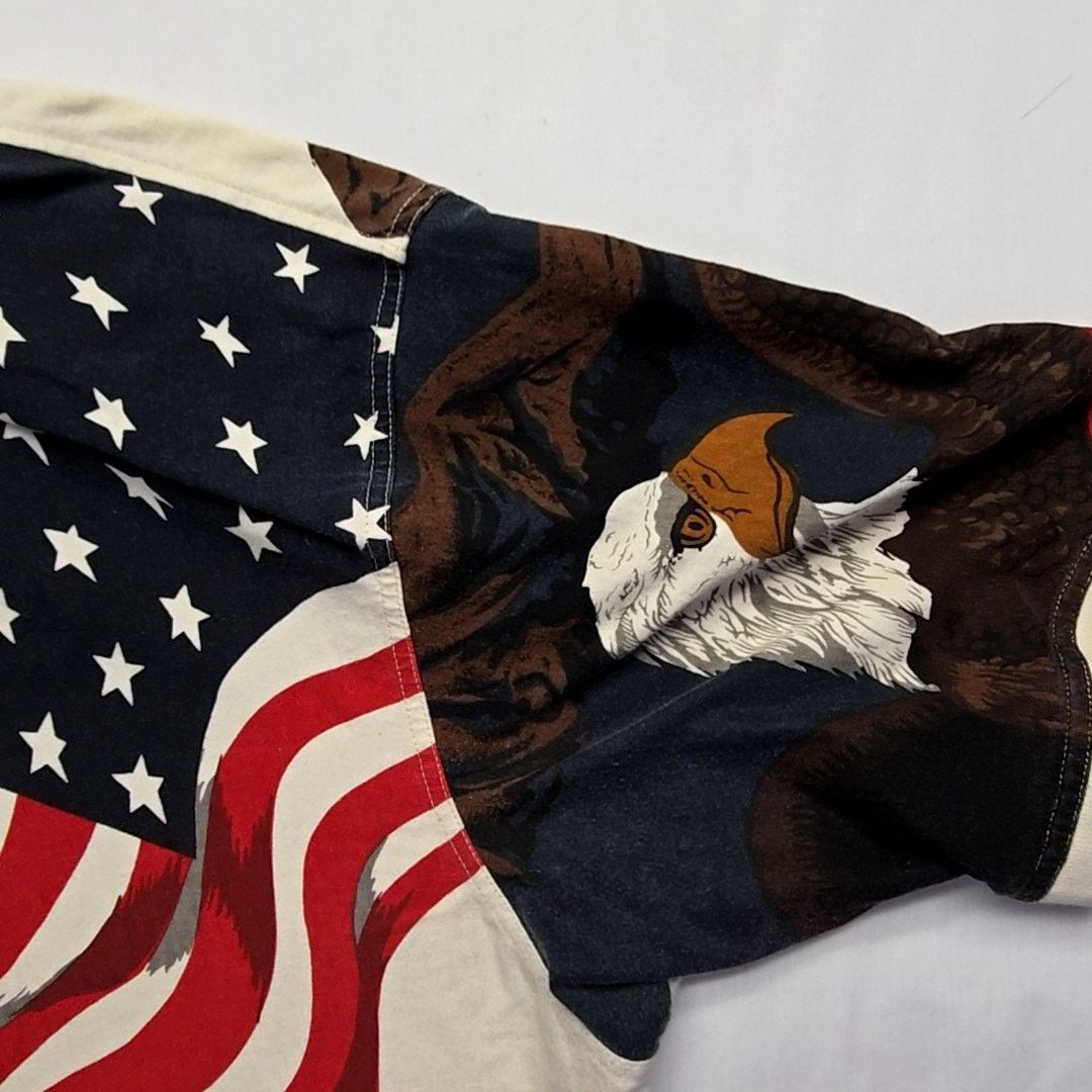 Other American Summer Eagle Flag Graphic Polo Patriotic AOP 2XL Size US XXL / EU 58 / 5 - 5 Thumbnail