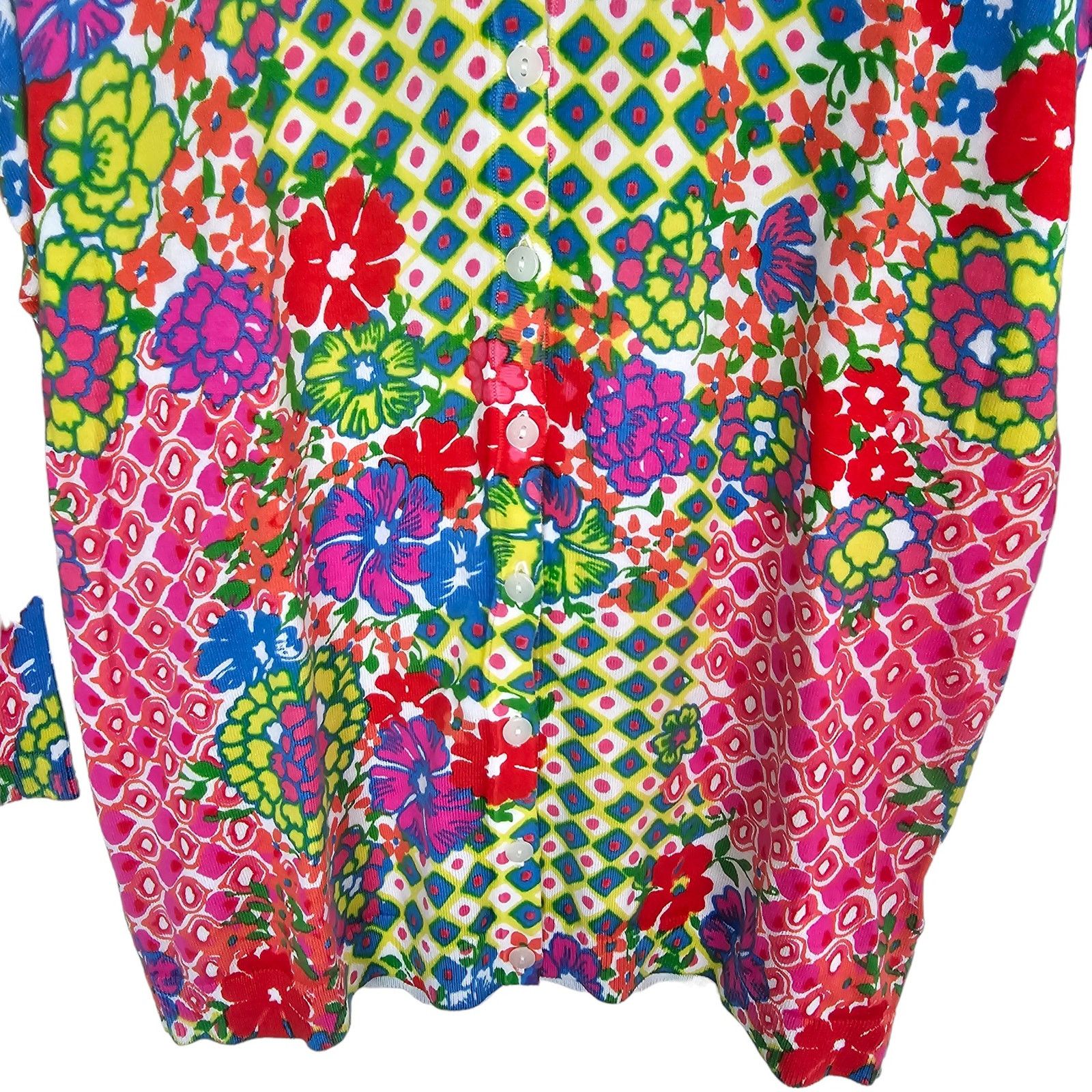 Robert Talbott Talbots Womens Floral Sweater Size S Crewneck Abstract Size S / US 4 / IT 40 - 3 Thumbnail