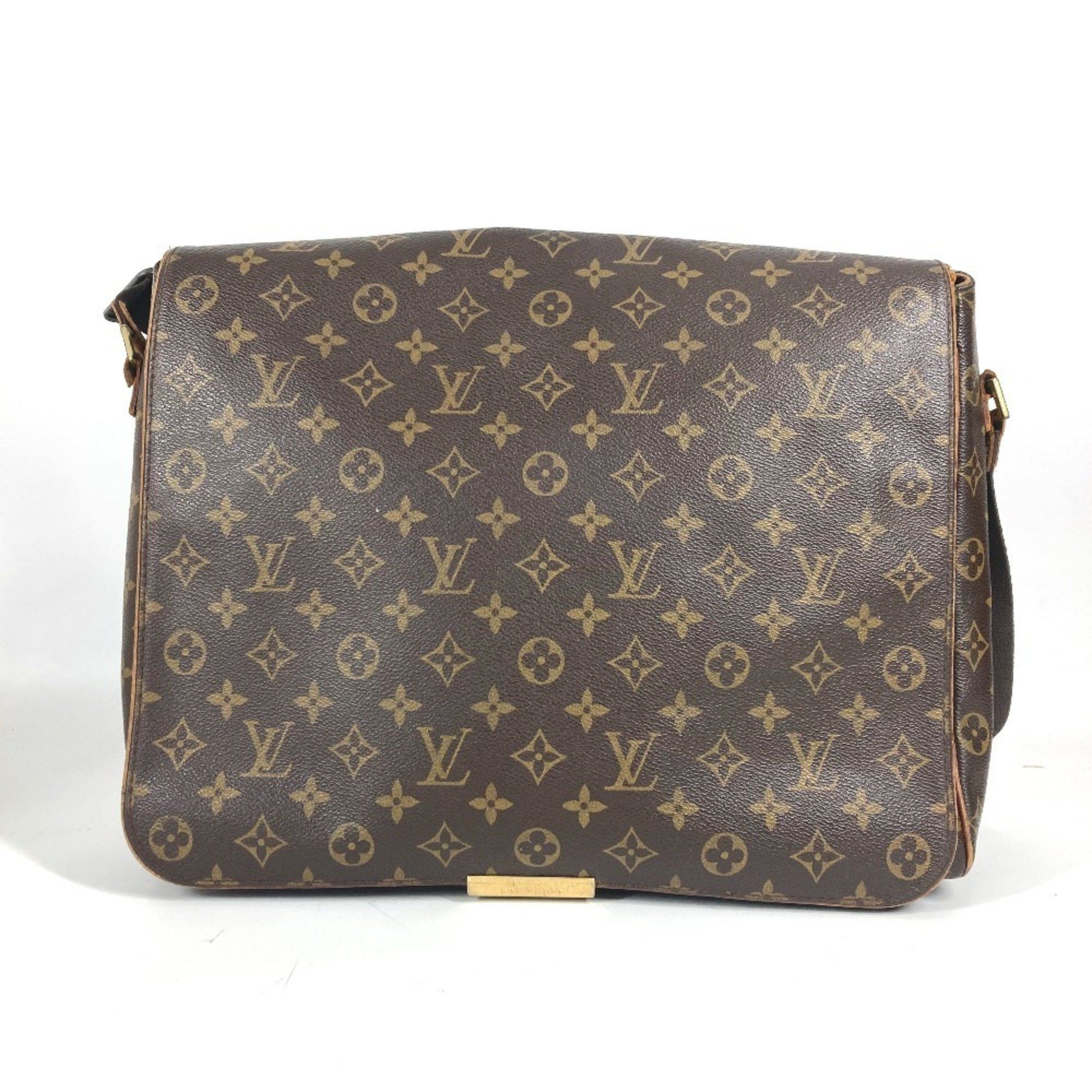 Louis Vuitton M45257 Monogram Abess Bag Crossbody Messenger Flap Shoulder Canvas Men's Women's Brown