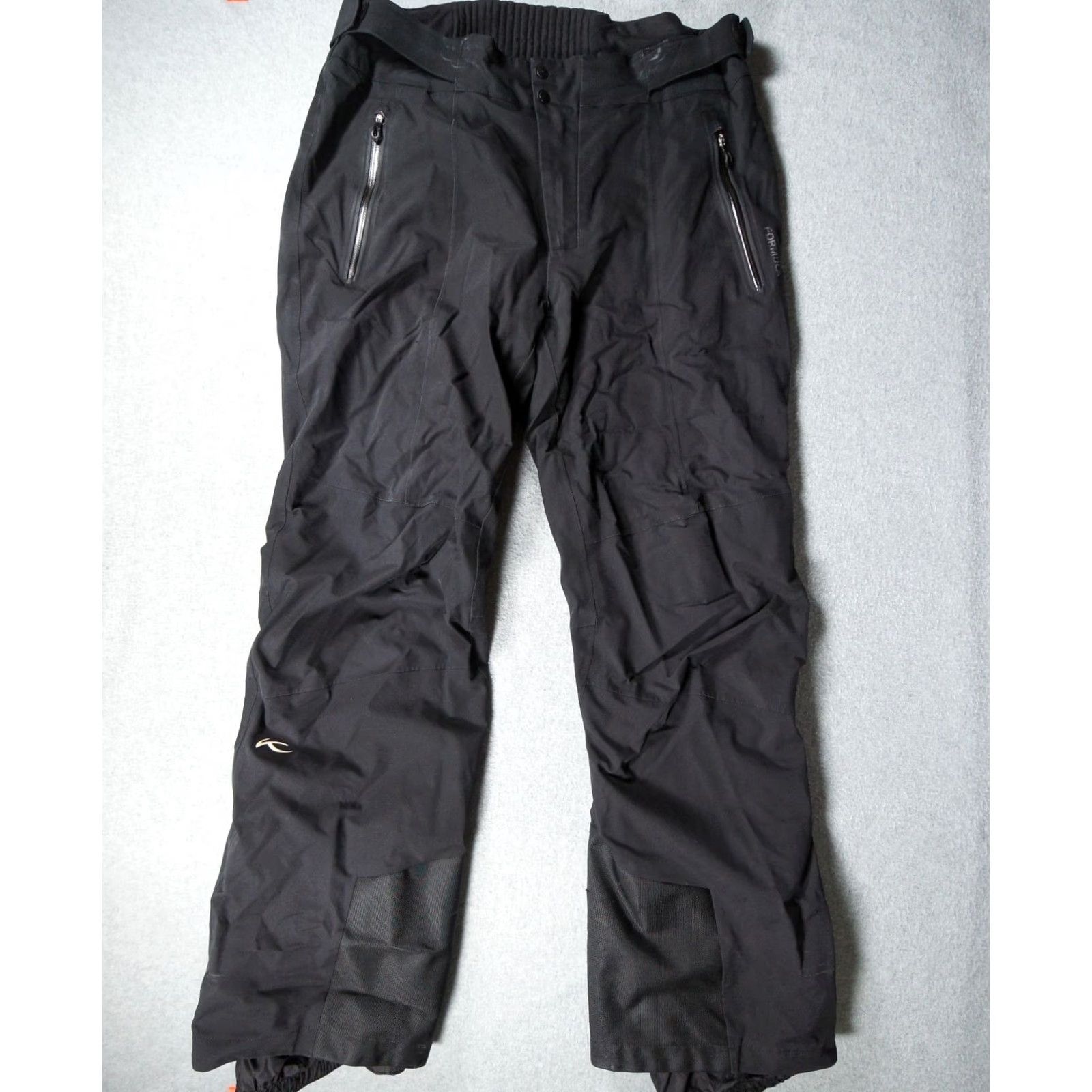 KJUS Kjus Ski Pants Men Large Black Waterproof Snow Winter Formula Outdoors Snowboard Pants Regular Inseam 30in Front Flat Size US 33 - 2 Thumbnail