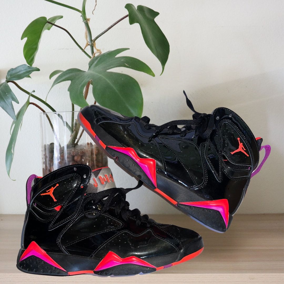 Women's Air Jordan Retro Black Gloss Sneakers SIZE