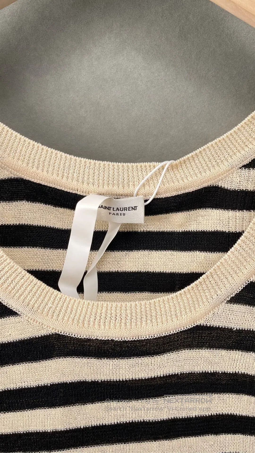 Yves Saint Laurent YSL Black White Striped Linen Sleeveless Vest. Size M / US 6-8 / IT 42-44 - 3 Thumbnail