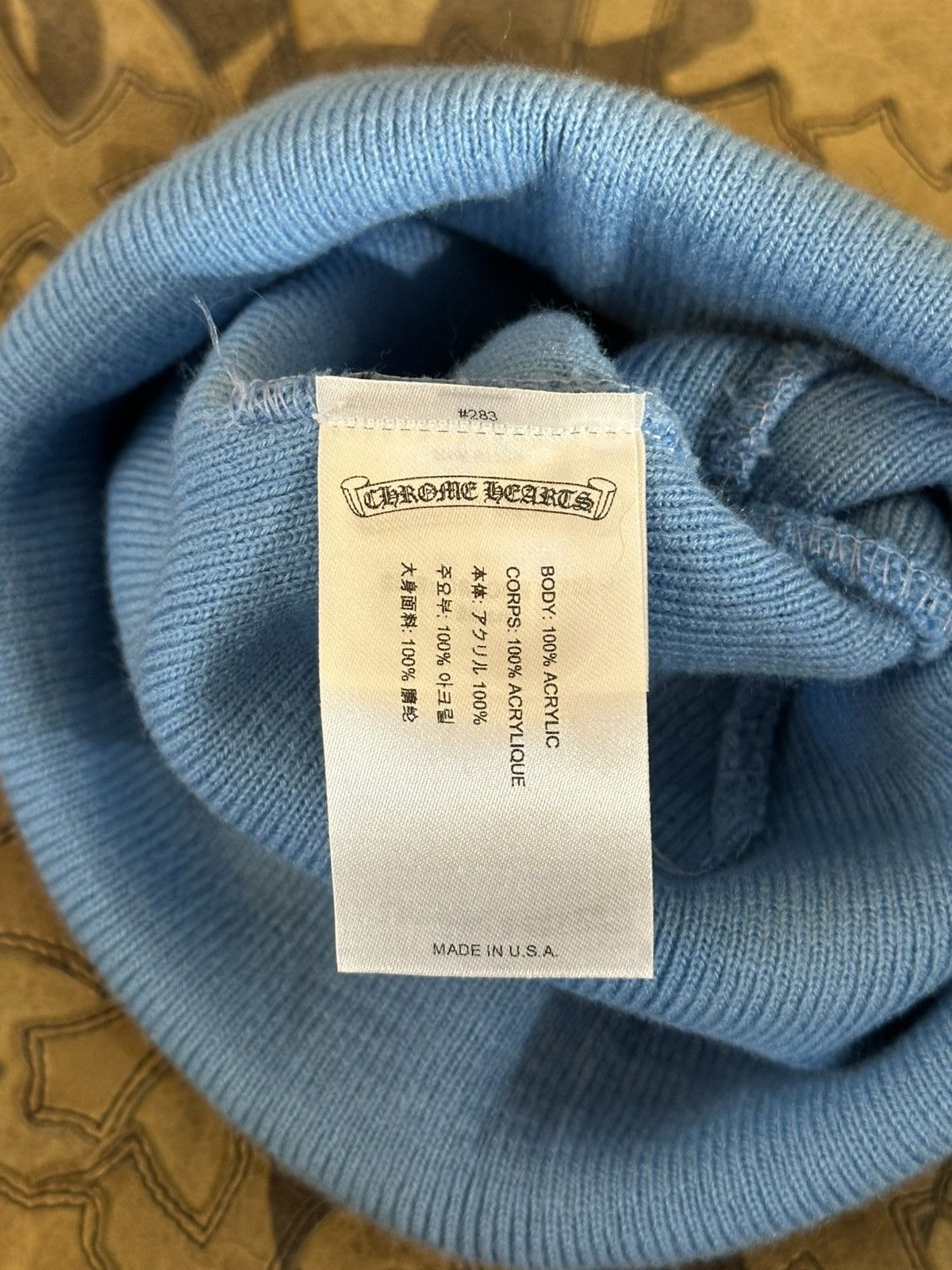 Chrome Hearts CHROME HEARTS BABY BLUE BEANIE Size ONE SIZE - 3 Thumbnail