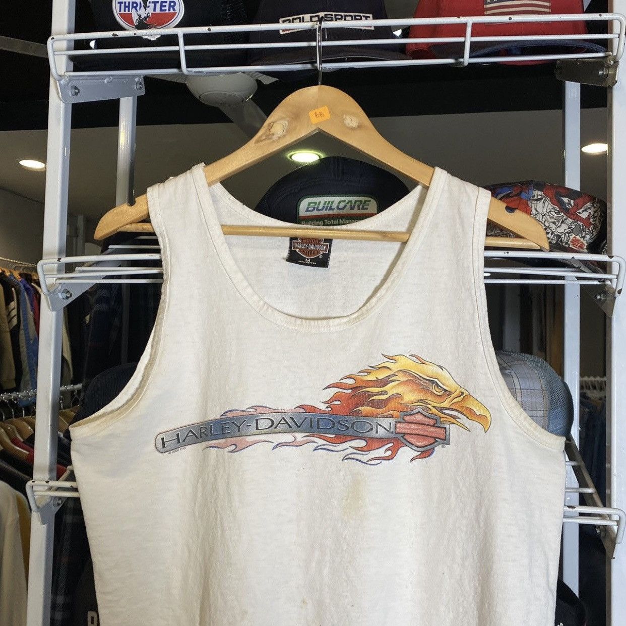 Harley Davidson Vintage 90s Harley Davidson flaming eagle tank top Size US M / EU 48-50 / 2 - 3 Thumbnail