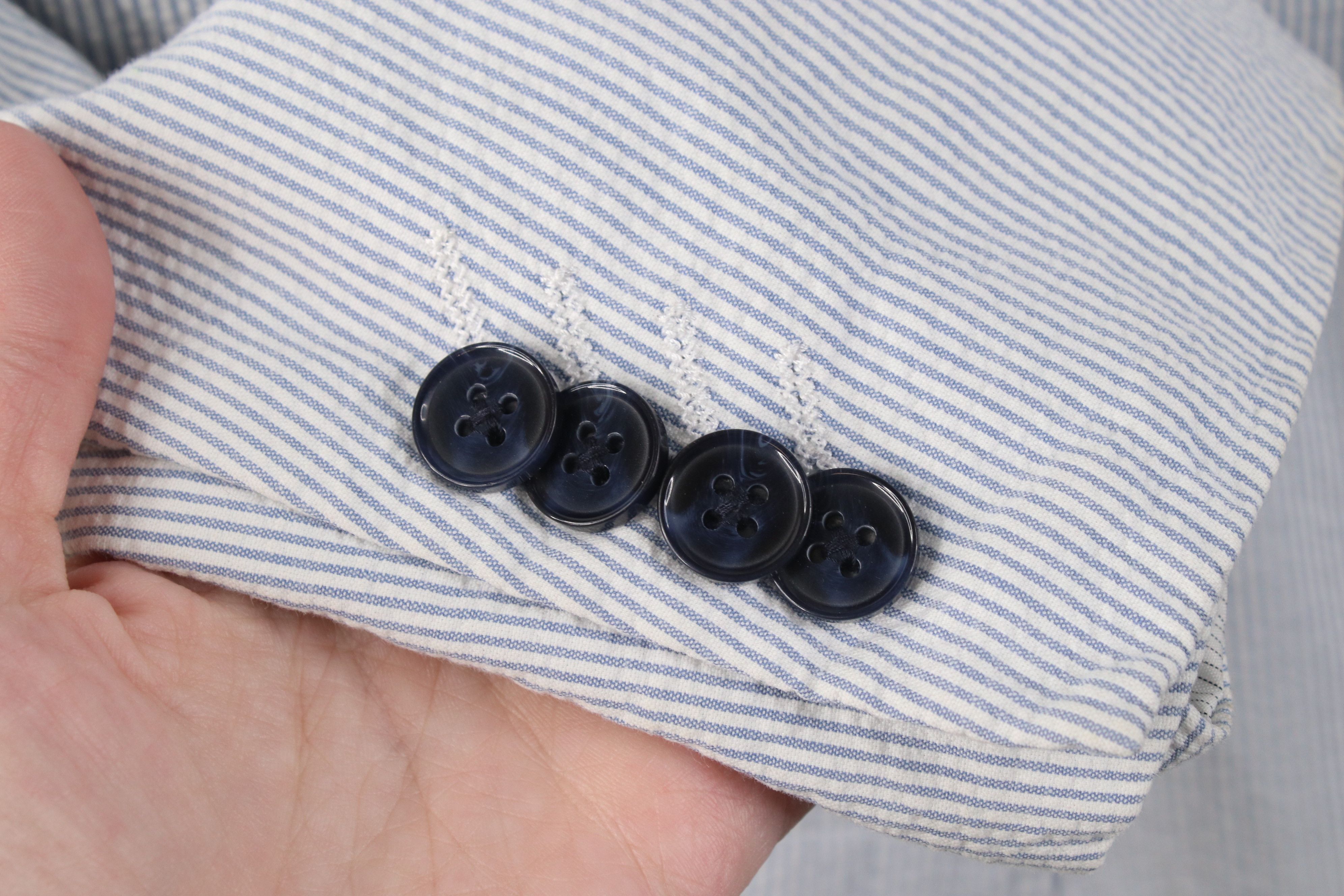 Vintage The Savile Row Seersucker 2 Button Suit Coat Blazer Jacket Size US XXL / EU 58 / 5 - 4 Thumbnail