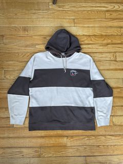 Supreme nike stripe on sale hoodie