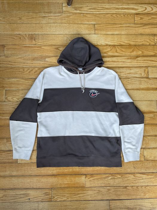 Nike supreme cheap striped hoodie