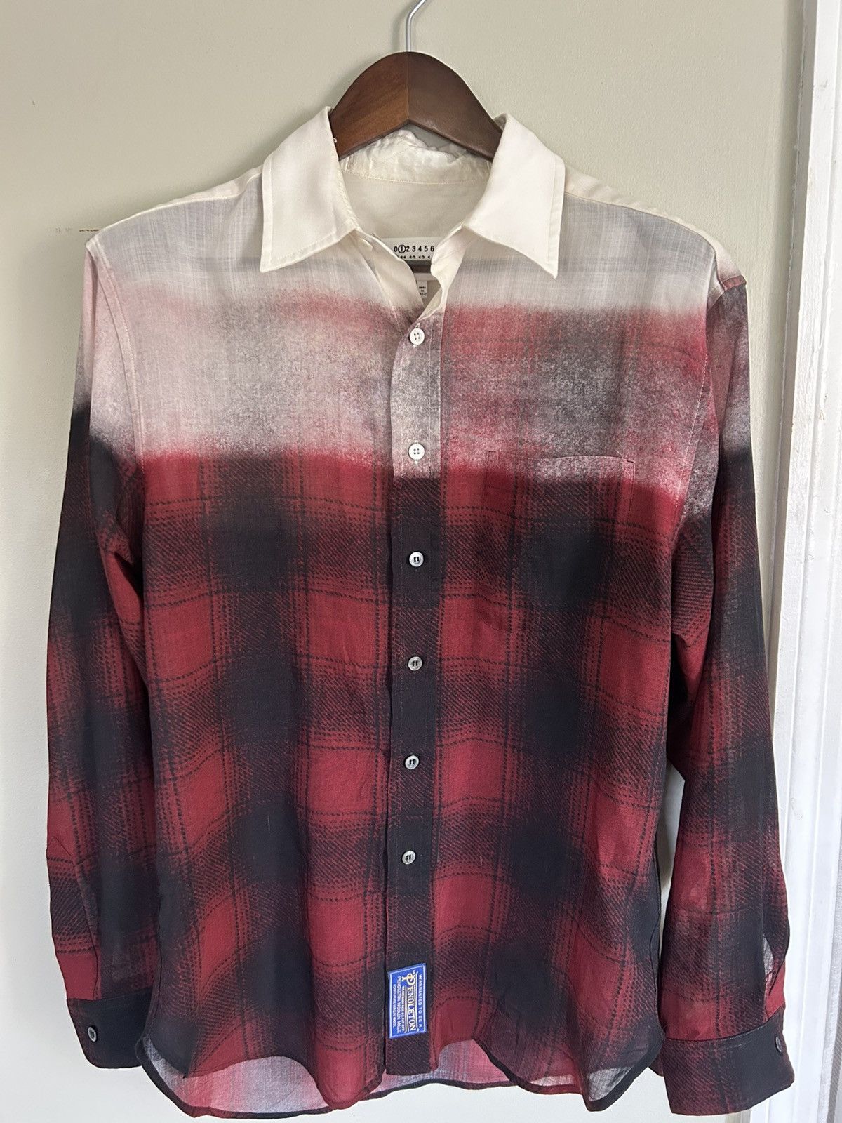 Maison Margiela Maison Margiela Pendleton Ombre Gradient Flannel Shirt Size US M / EU 48-50 / 2 - 1 Thumbnail