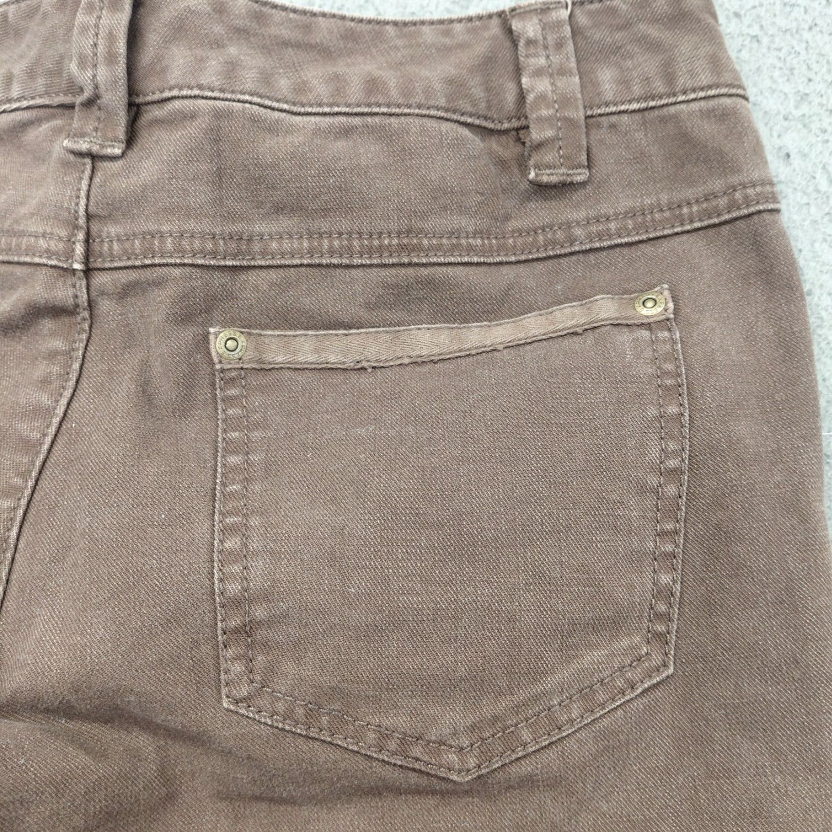 Express Express Jeans Women’s Size 6 Brown Denim Editor Design Studio Straight Stretch Jeans Size 28" / US 6 / IT 42 - 5 Thumbnail