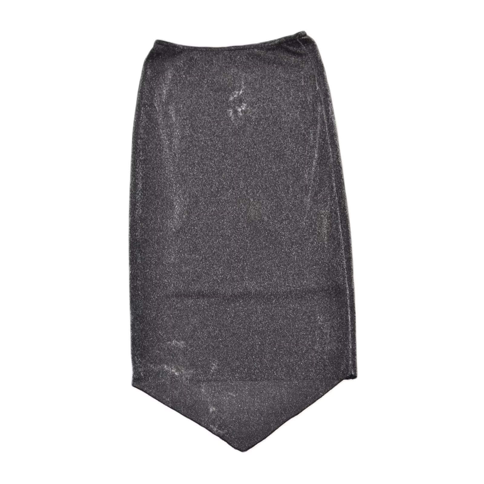 Vintage VINTAGE Womens Asymmetrical Skirt W30 Medium Grey Polyester Size 30" / US 8 / IT 44 - 2 Thumbnail