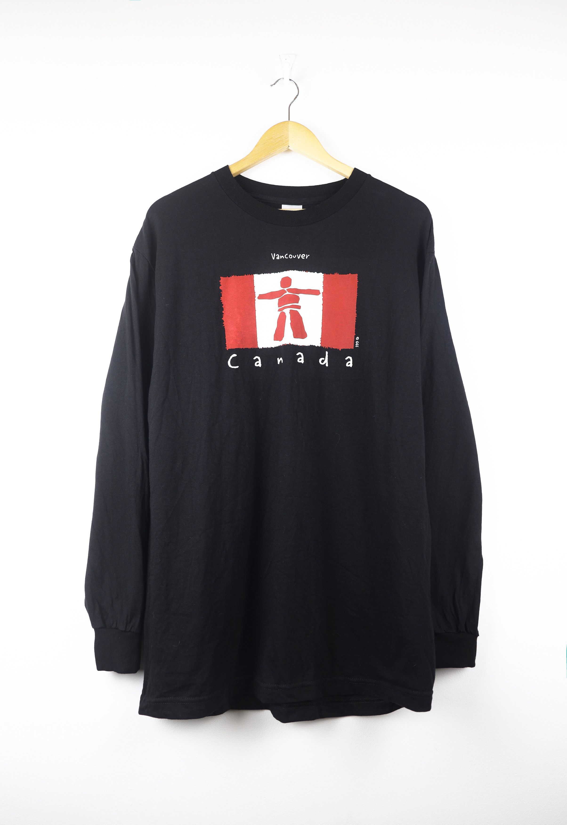 Crash Vancouver × Vintage Vintage 90s Canada Toronto Flag Graphic Long Sleeve T-shirt Size US L / EU 52-54 / 3 - 1 Thumbnail