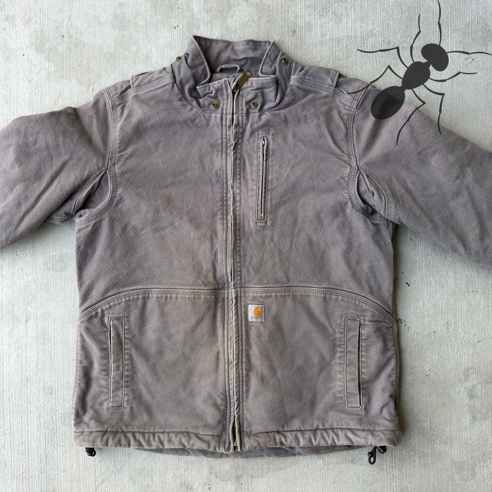 Carhartt × Vintage Carhartt WOMENS full swing gray zip up work wear jacket Size US M / EU 48-50 / 2 - 3 Thumbnail