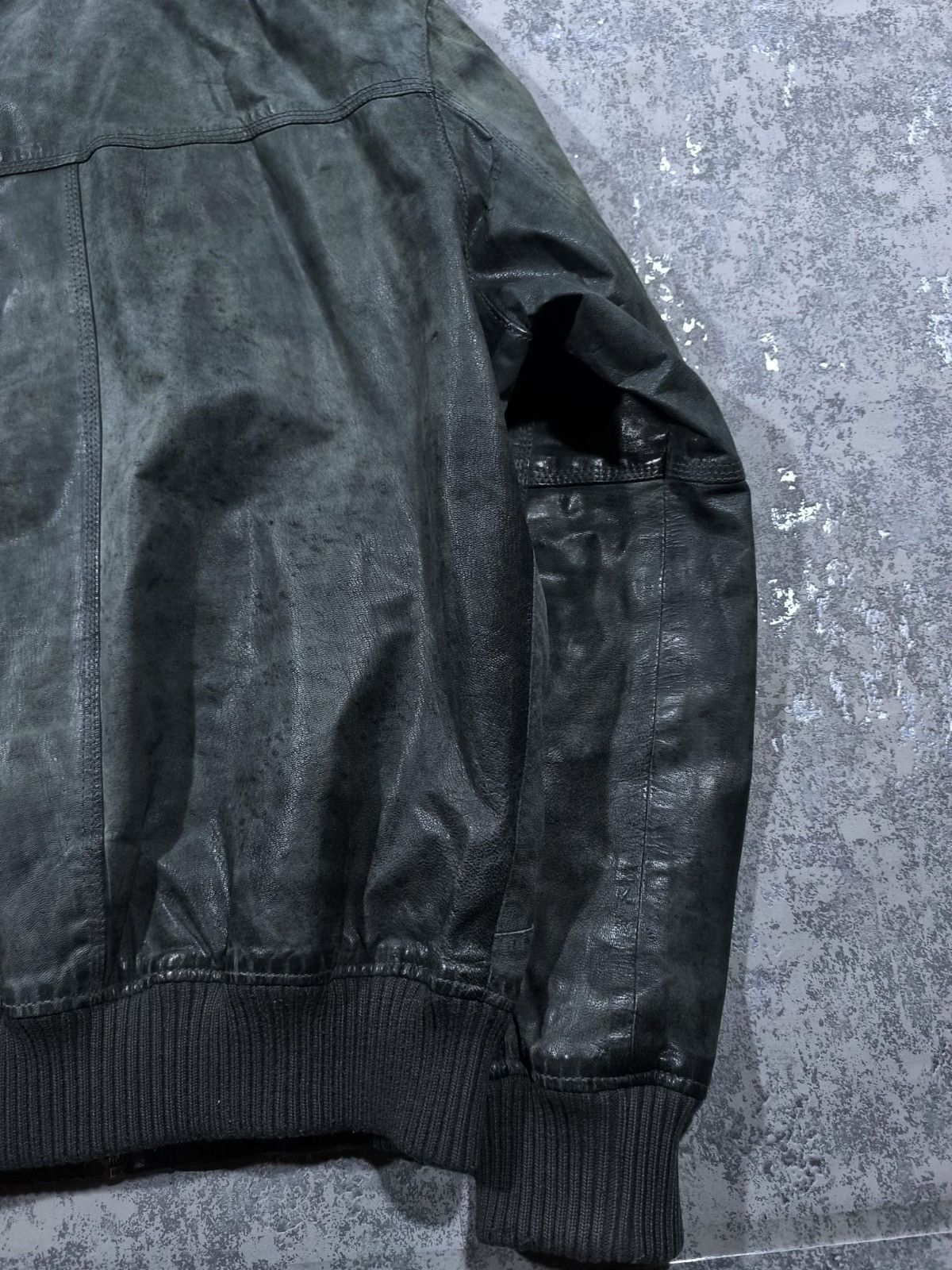 Leather avantgarde dark green hedi slimane type bomber jacket Size US L / EU 52-54 / 3 - 8 Thumbnail