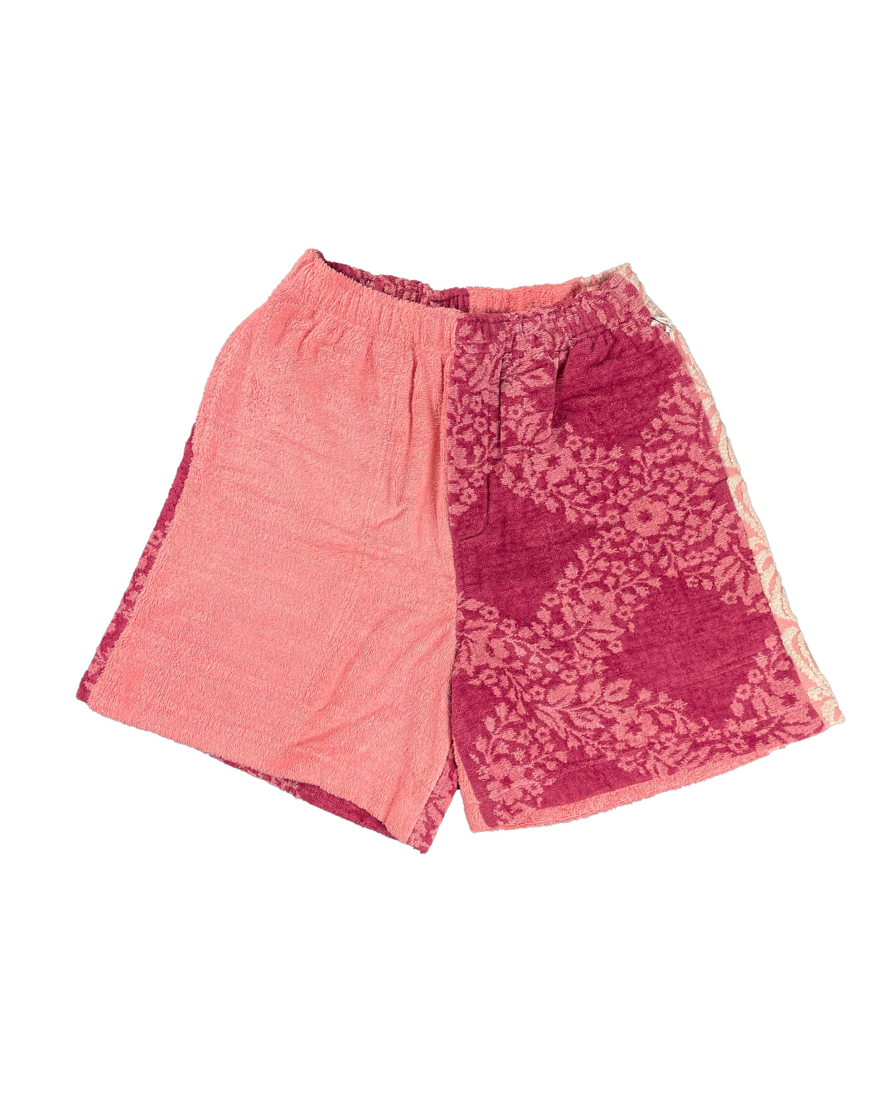 Bode One-of-a-Kind 1/1 Floral Wine Towel Shorts Size US 31 - 1 Thumbnail