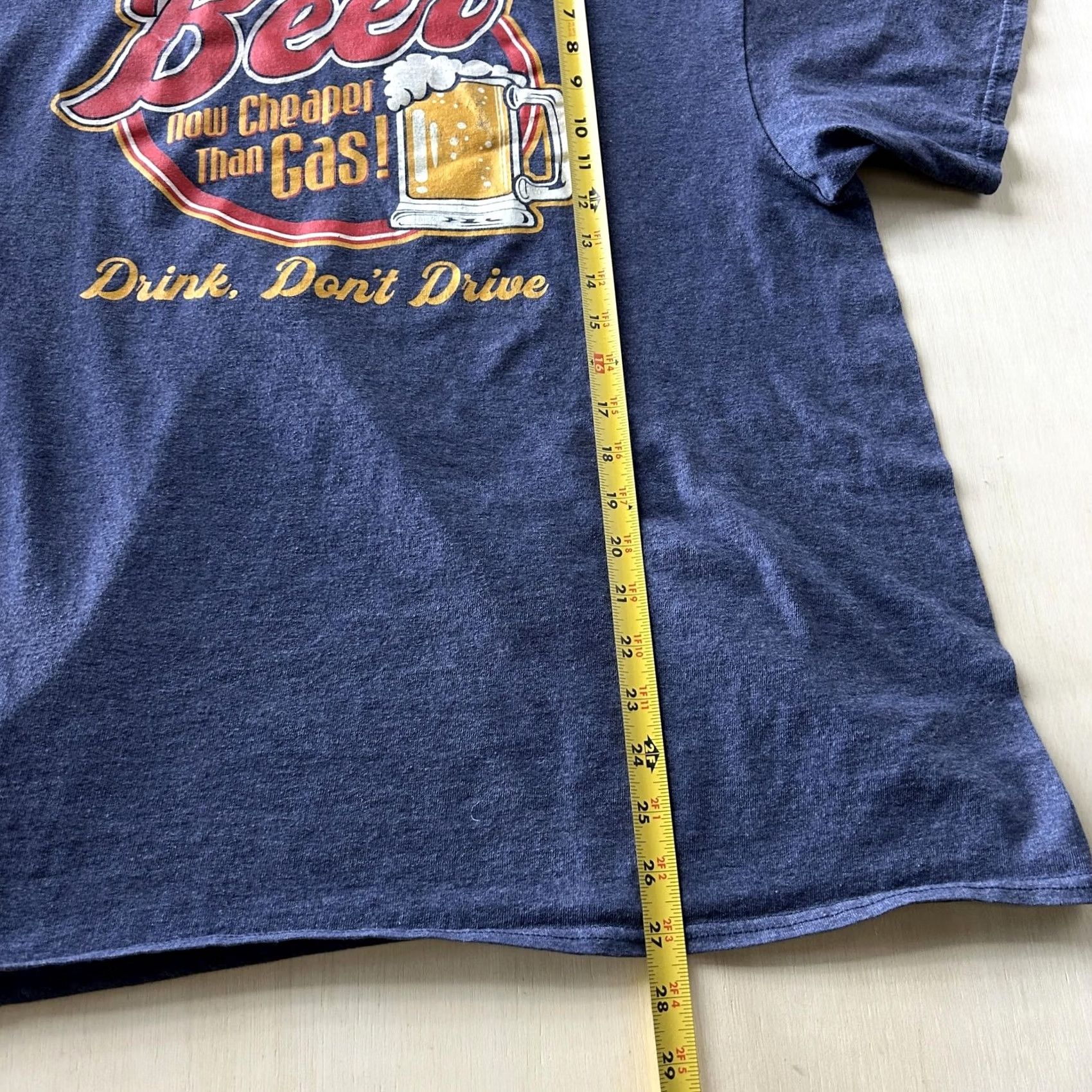 GAS Shirt Mens XL Blue Beer Cheaper Than Gas Weed Funny Graphic Novelty Tee T-Shirt Size US XL / EU 56 / 4 - 5 Thumbnail