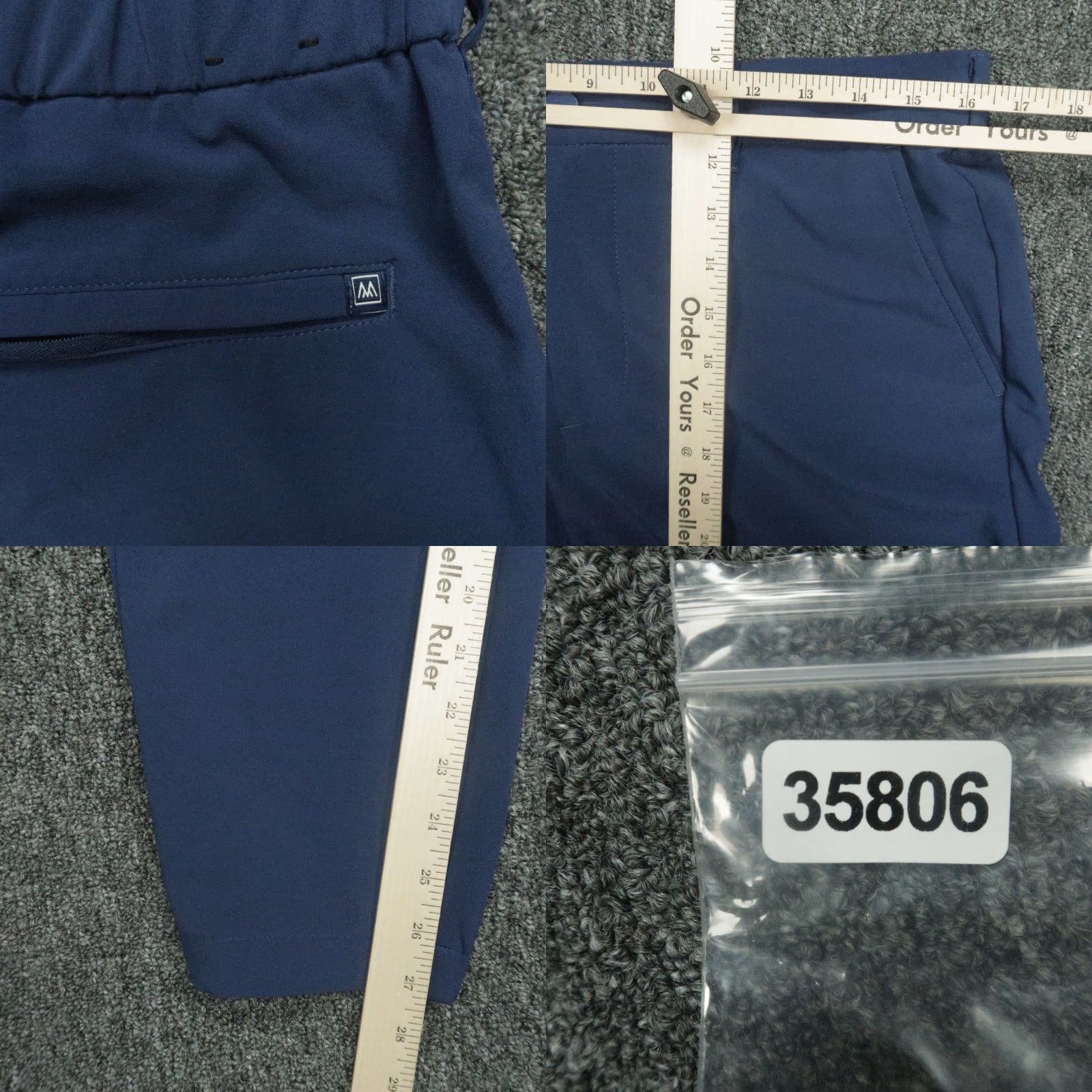 Mizzen+Main Mizzen+Main Pants Mens 34 Blue Helmsman Slim Performance Jogger Size US 34 / EU 50 - 8 Thumbnail