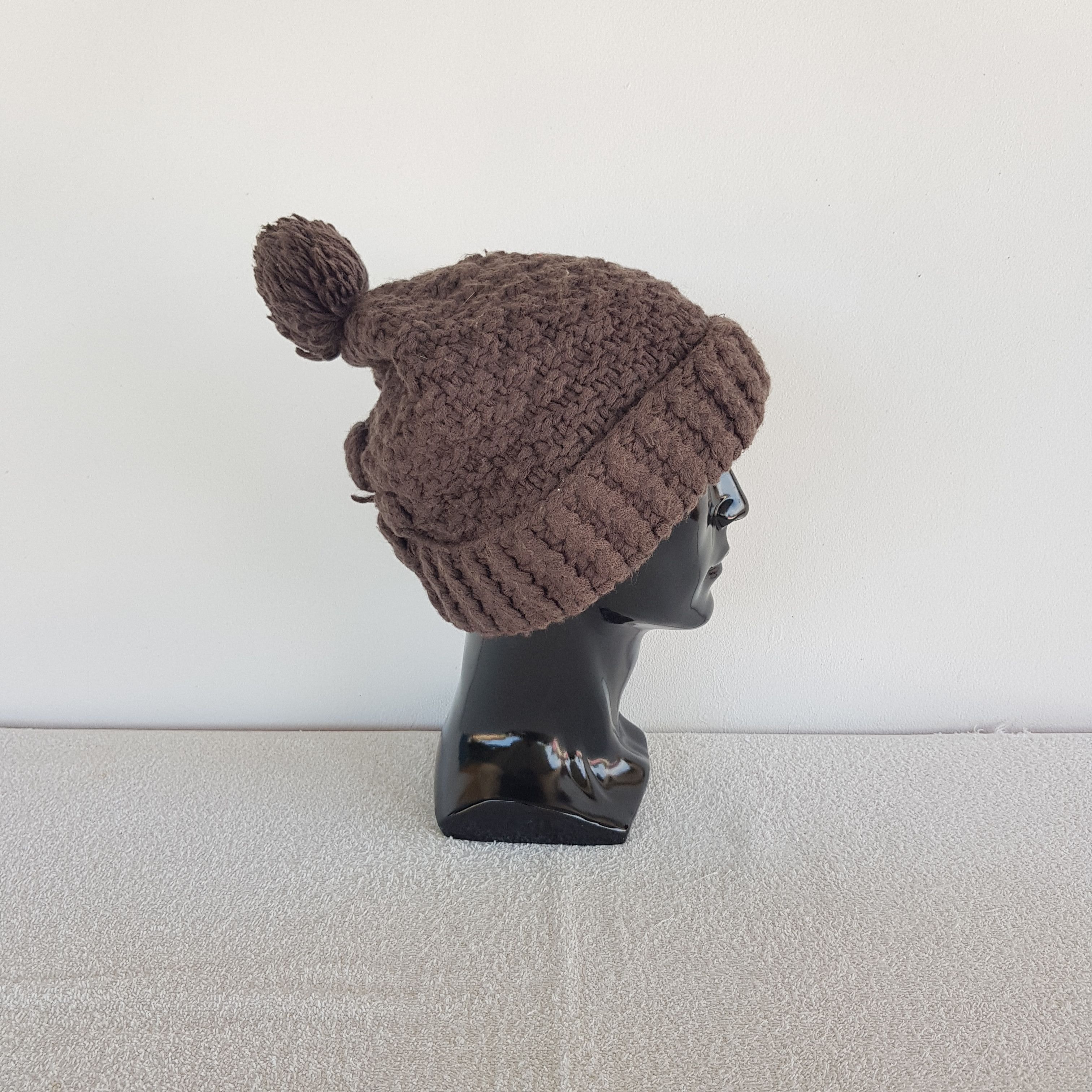 Homespun Knitwear Vintage Japanese Beanie Fair Isle Ribbed Knit Snow Caps Hats Size ONE SIZE - 3 Thumbnail