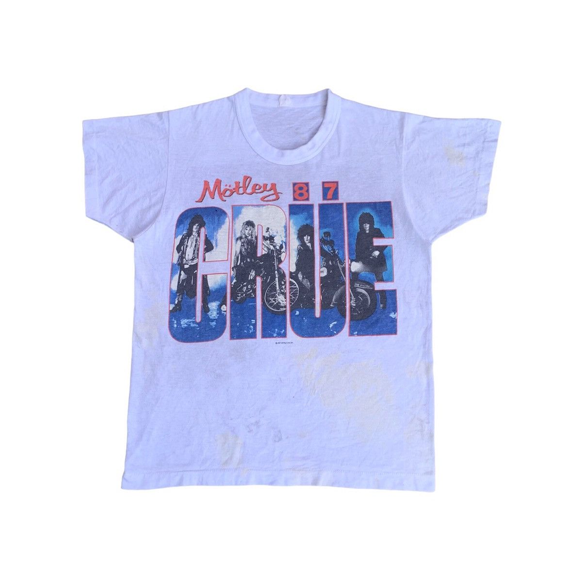 image of Band Tees x Rock Band Vintage Motley Crue Girl Girl Girl World Tour Band Tshirt in Black (Size Medi