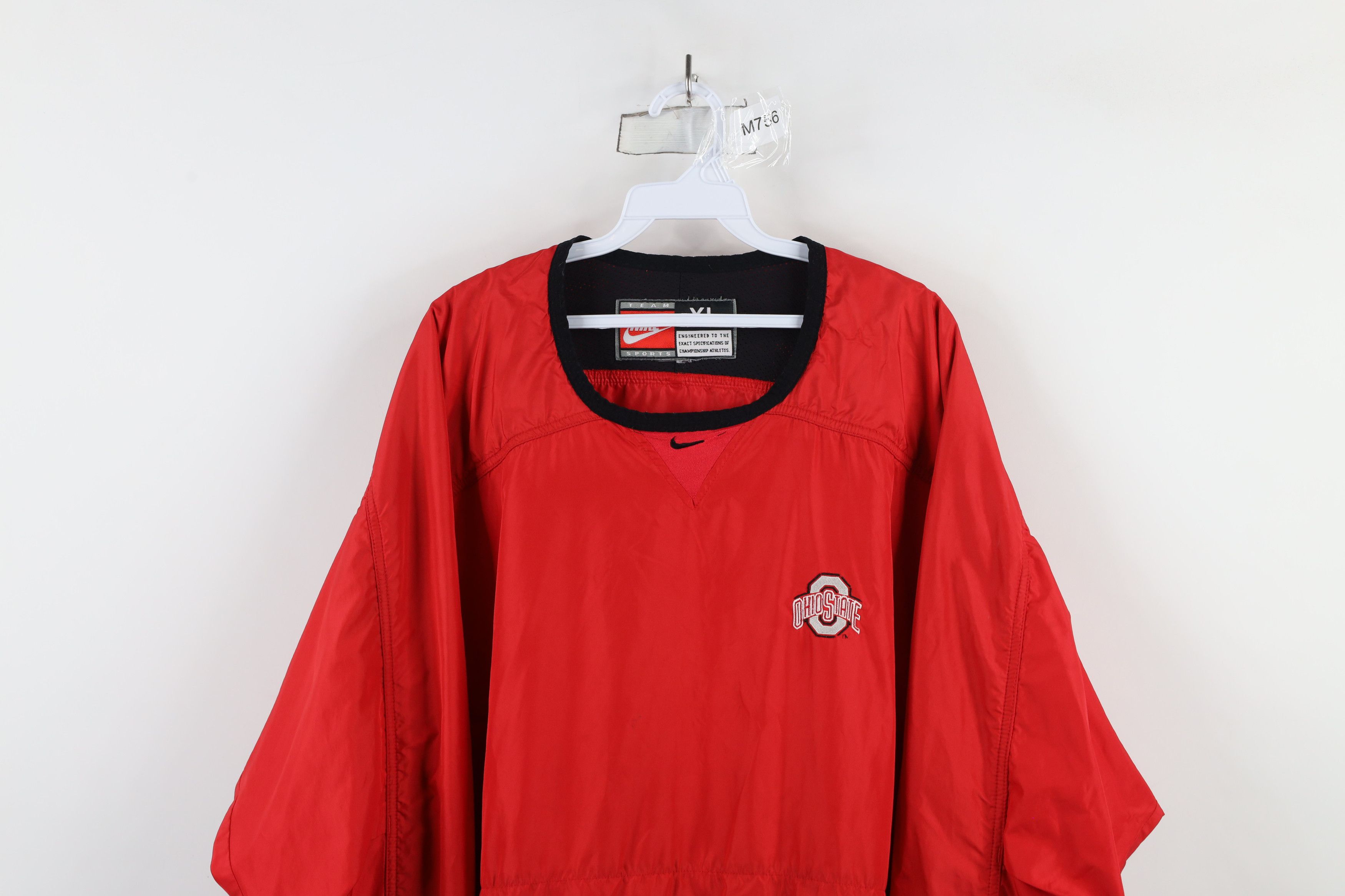 Nike × Vintage Vintage 90s Nike Swoosh Ohio State University Jacket Red Size US XL / EU 56 / 4 - 2 Thumbnail