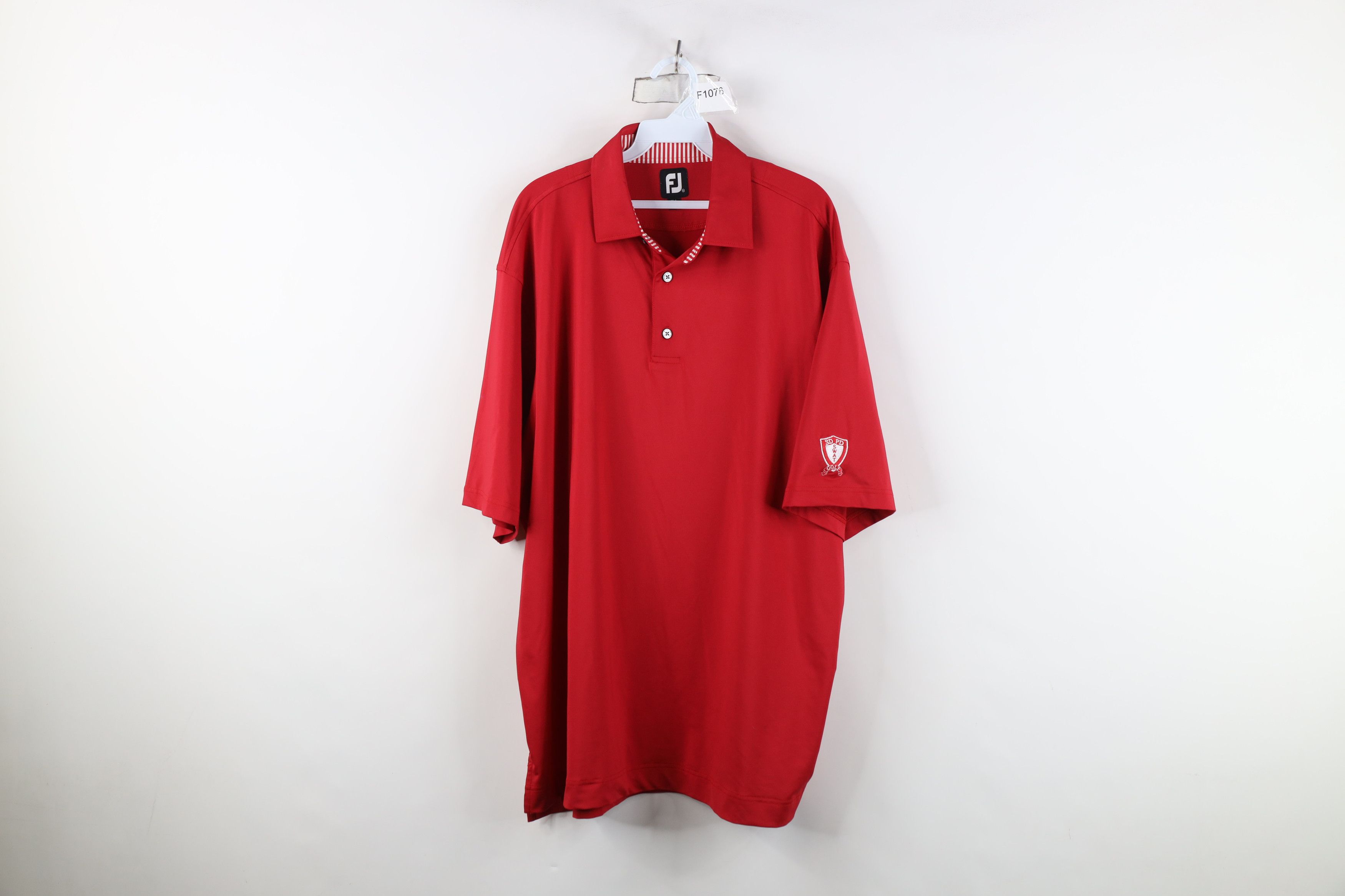 Footjoy FootJoy Stretch Short Sleeve Collared Golf Polo Shirt Red Size US XL / EU 56 / 4 - 1 Thumbnail