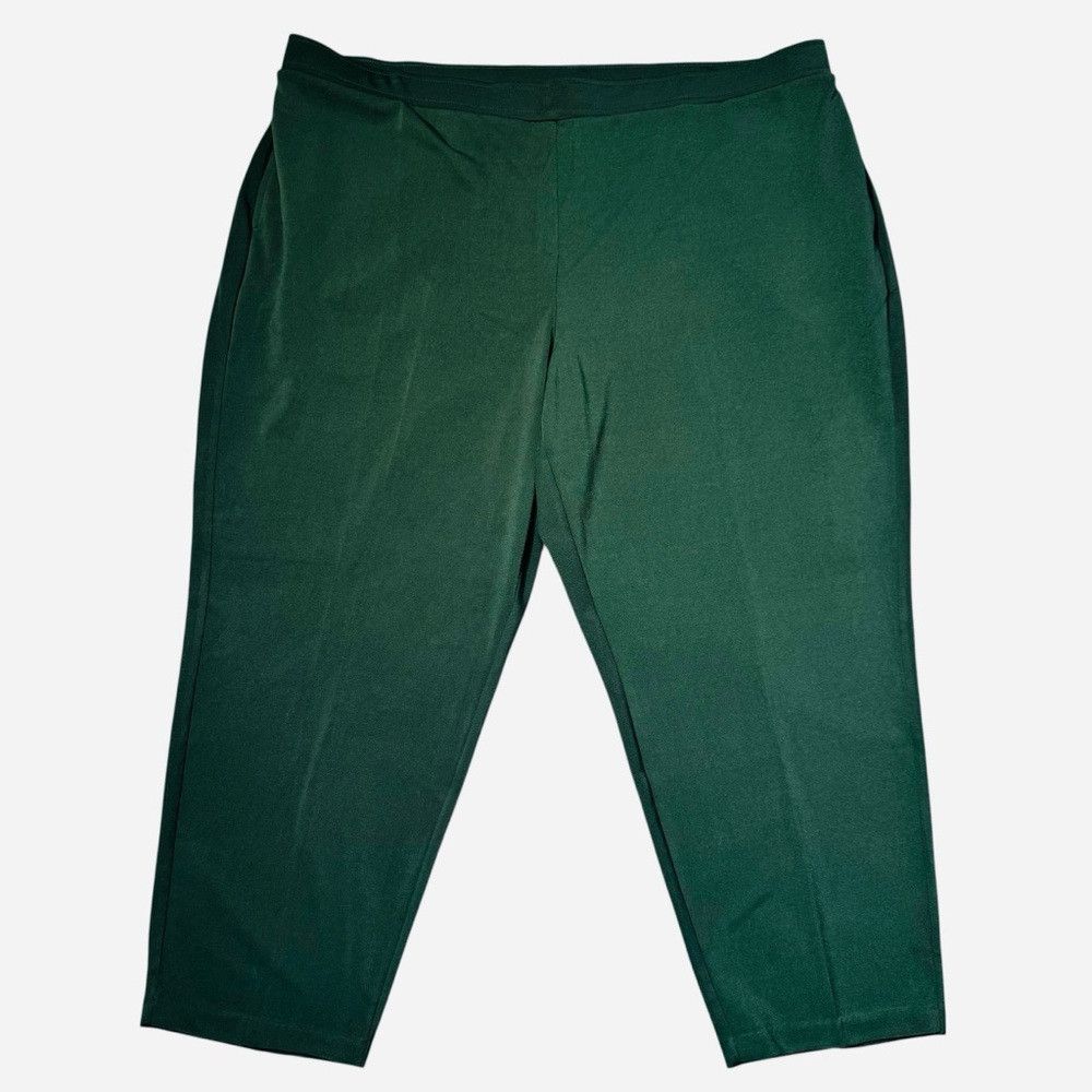 Other New Susan Graver Milano Knit Pull-On Slim Leg Ankle Green P Size 42" / US 20 - 2 Thumbnail